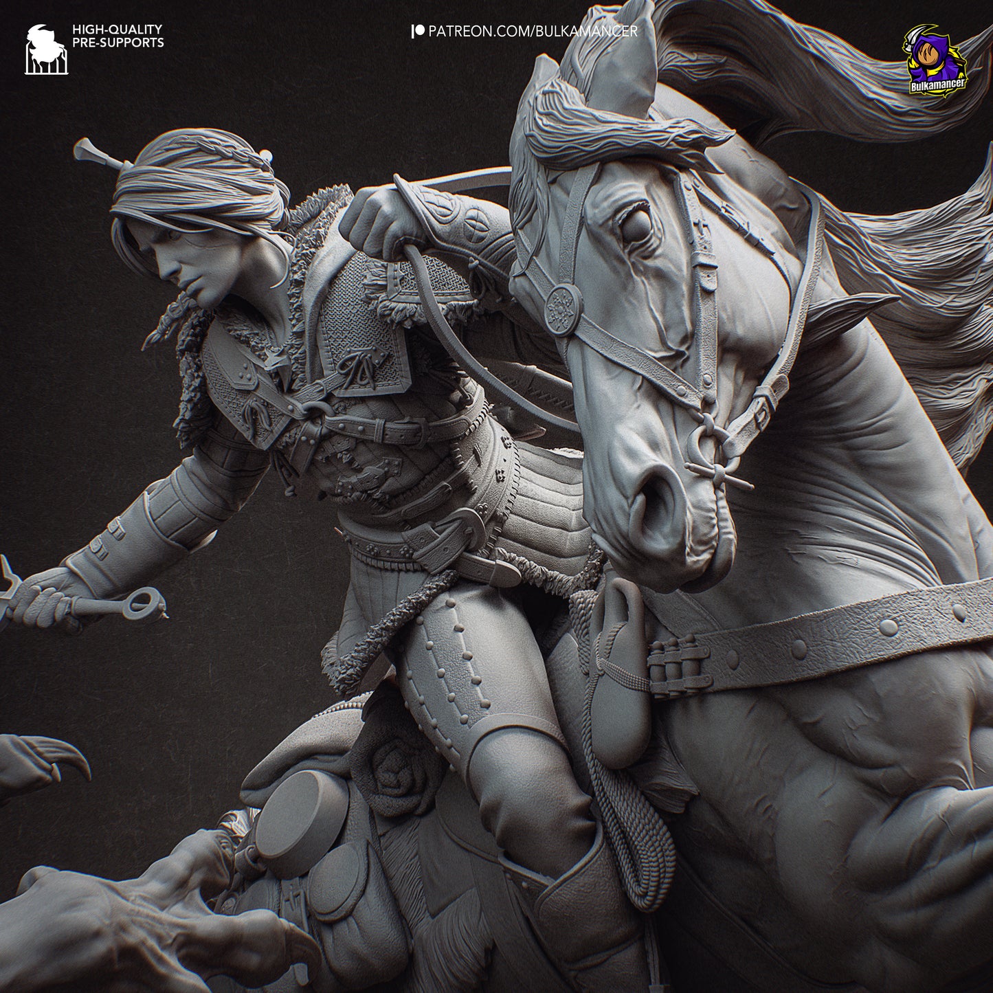 Bulkamancer Sculps Ciri vs Manticore - The Witcher IV