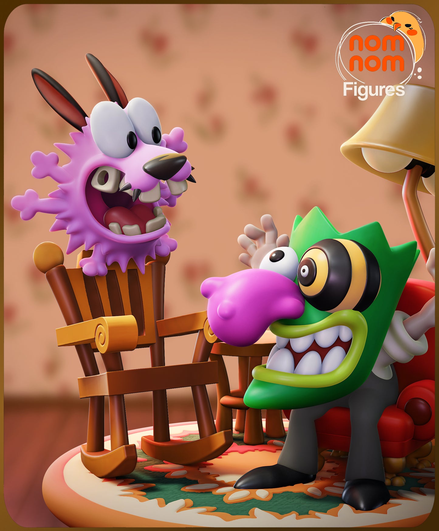 Nomnom Figures Chibi Courage the Cowardly Dog