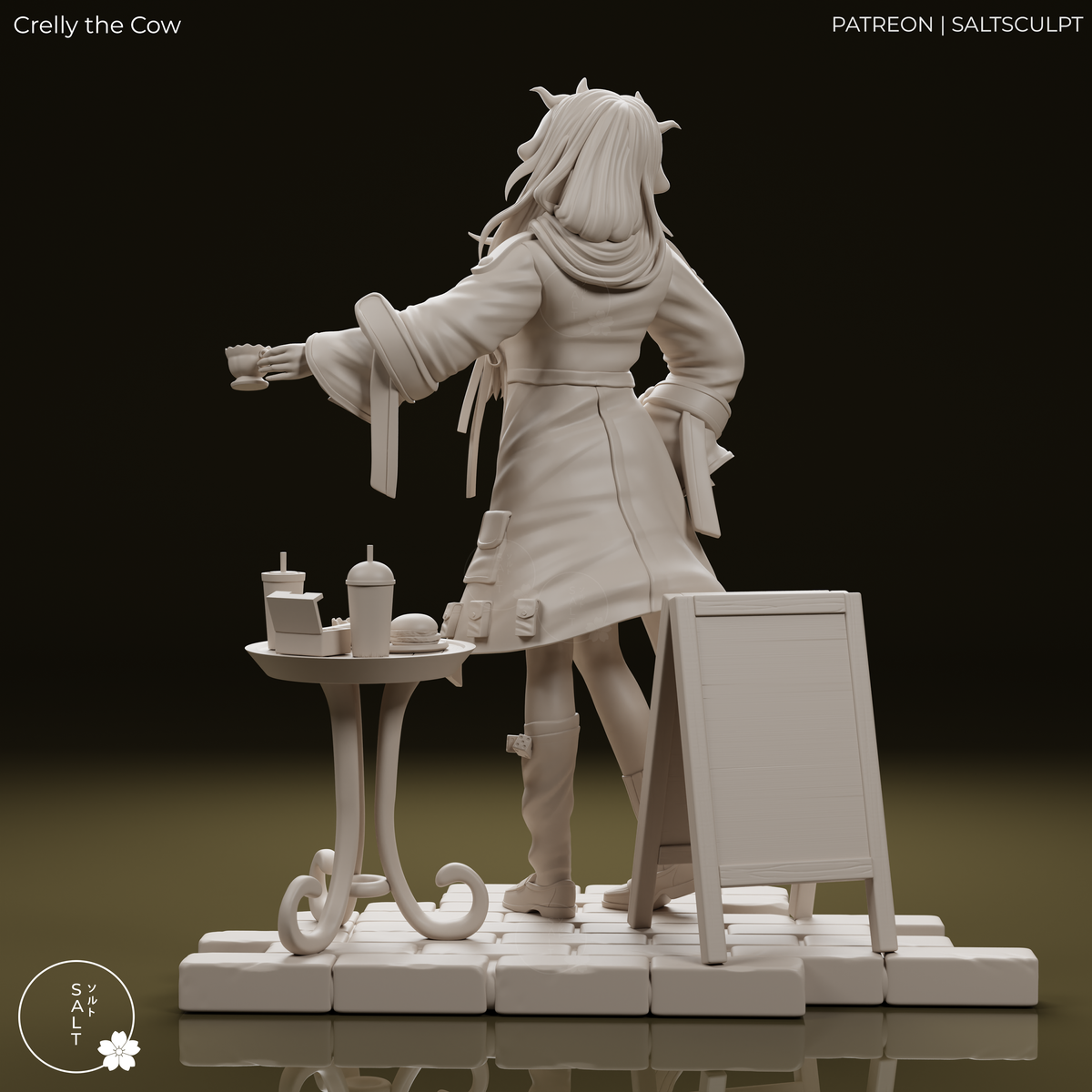 SaltSculpt Crelly the Cow