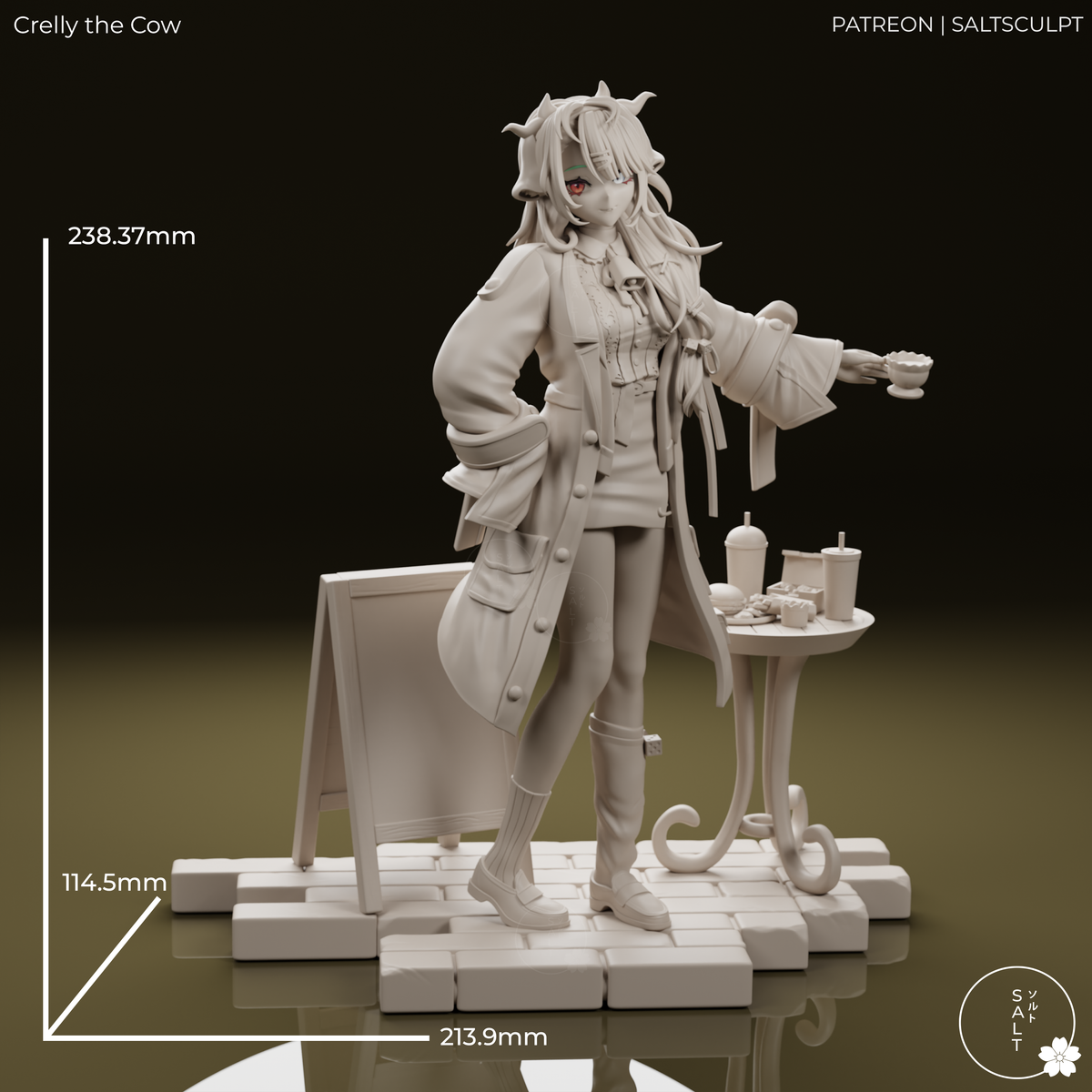 SaltSculpt Crelly the Cow