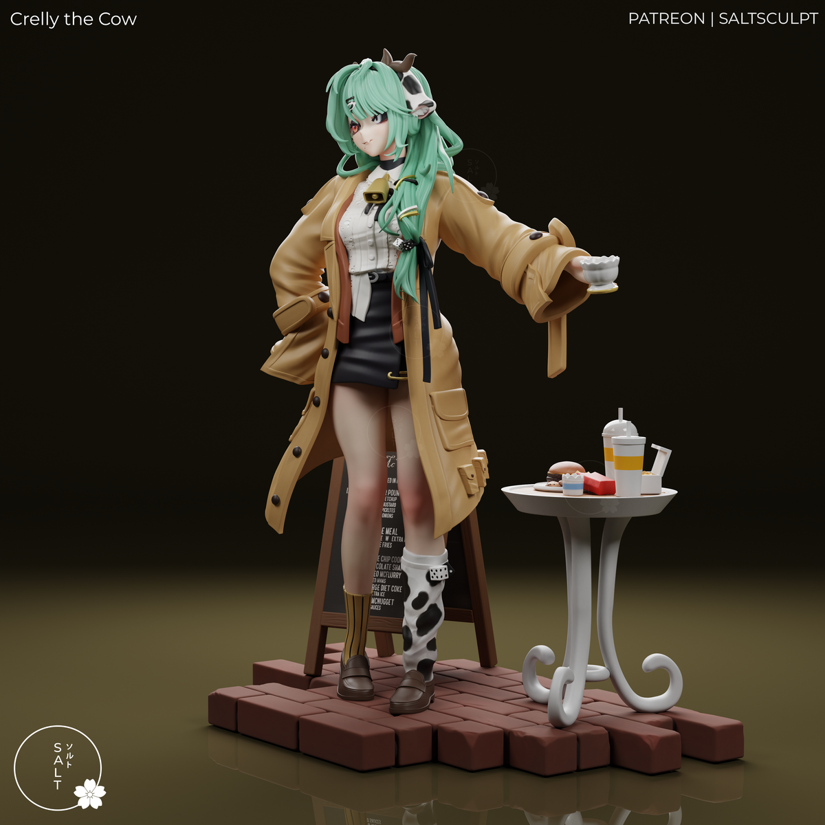 SaltSculpt Crelly the Cow