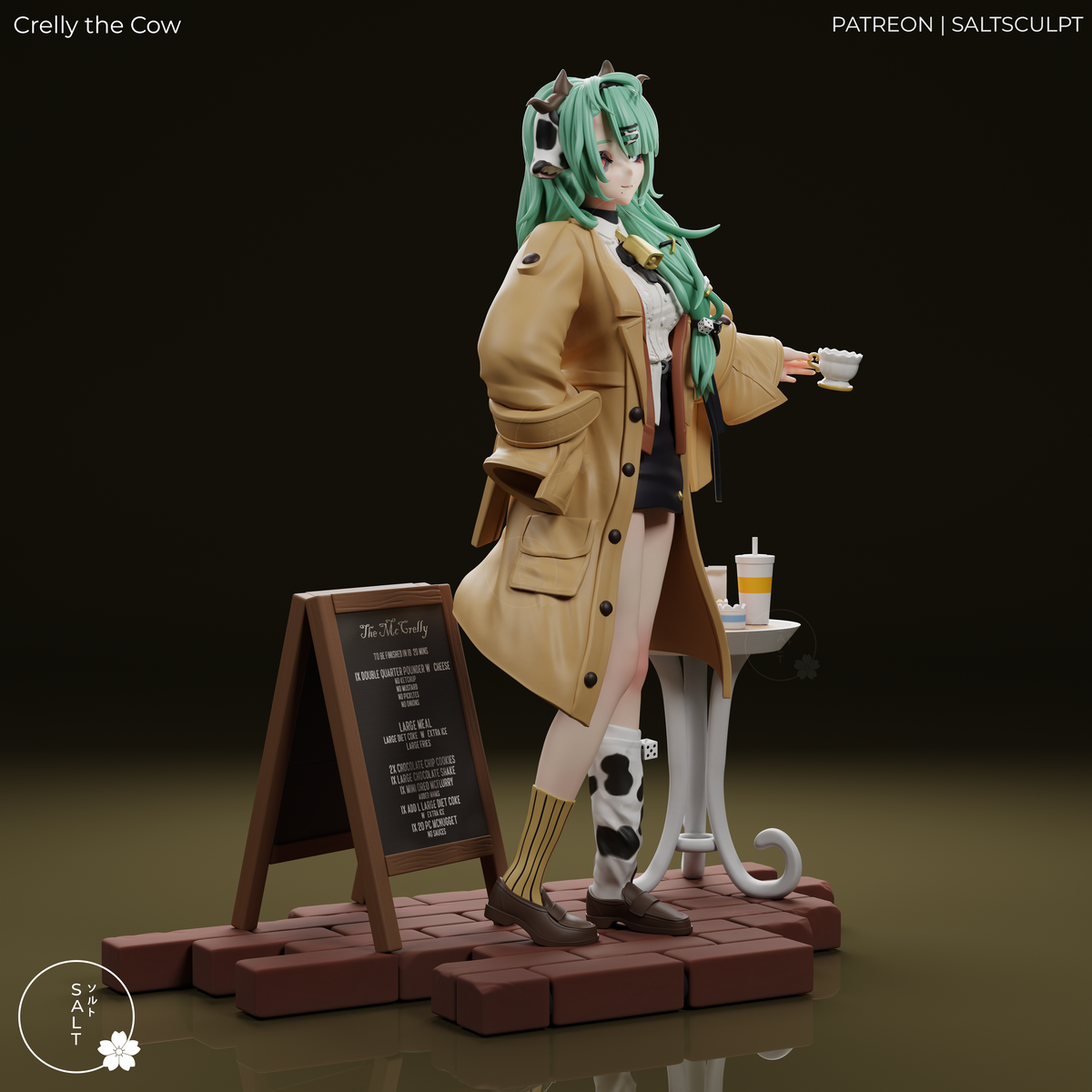 SaltSculpt Crelly the Cow