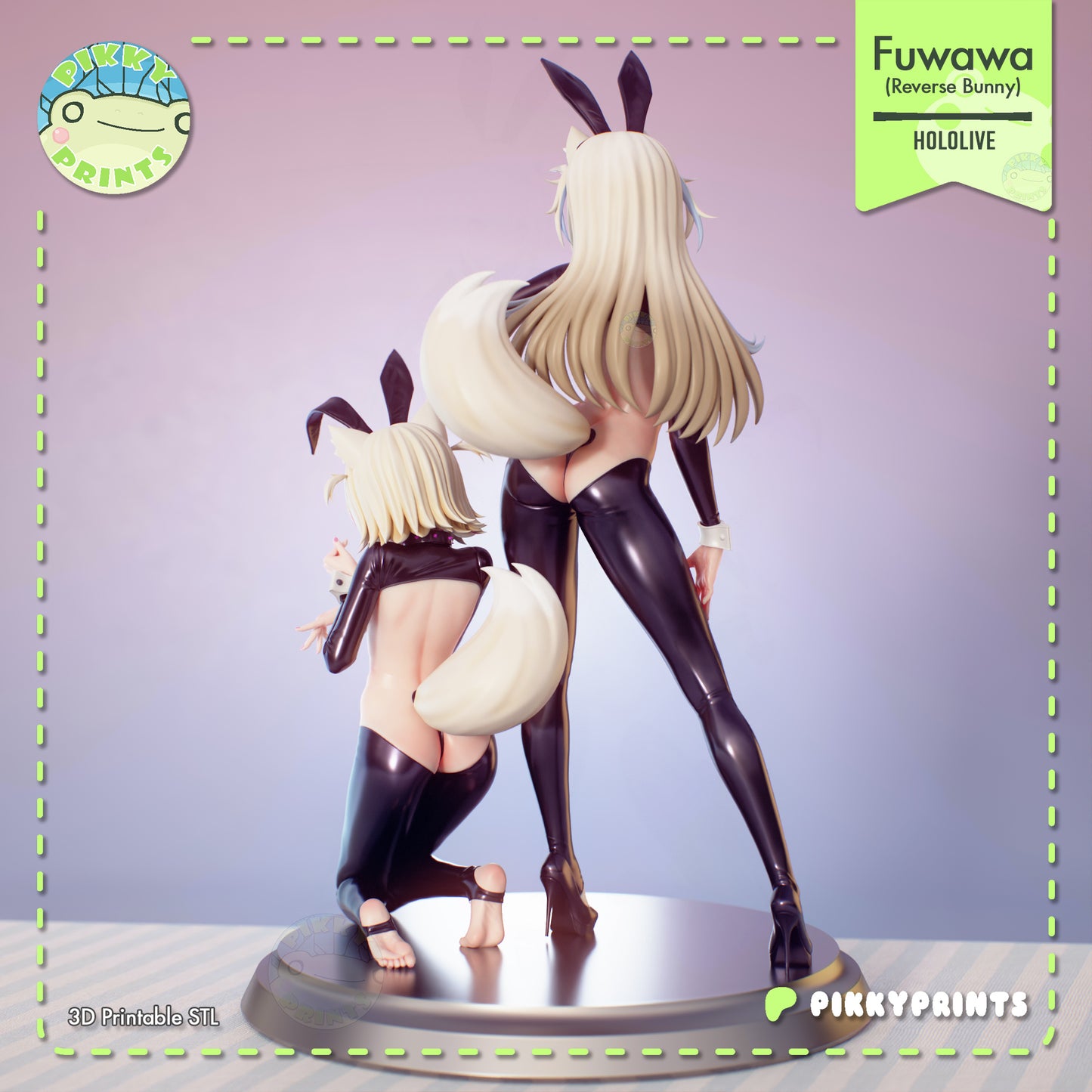 Pikky Prints Reverse Bunny Mococo & Fuwawa