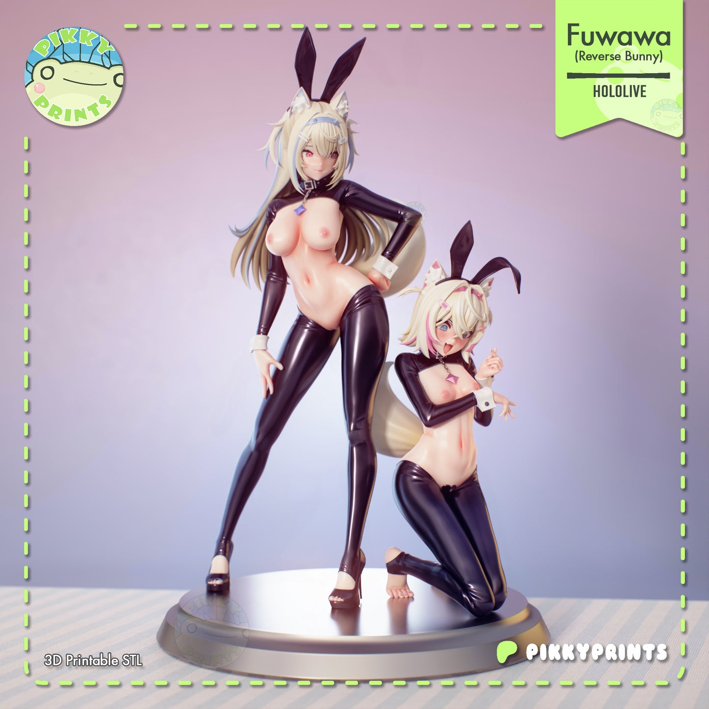 Pikky Prints Reverse Bunny Mococo & Fuwawa