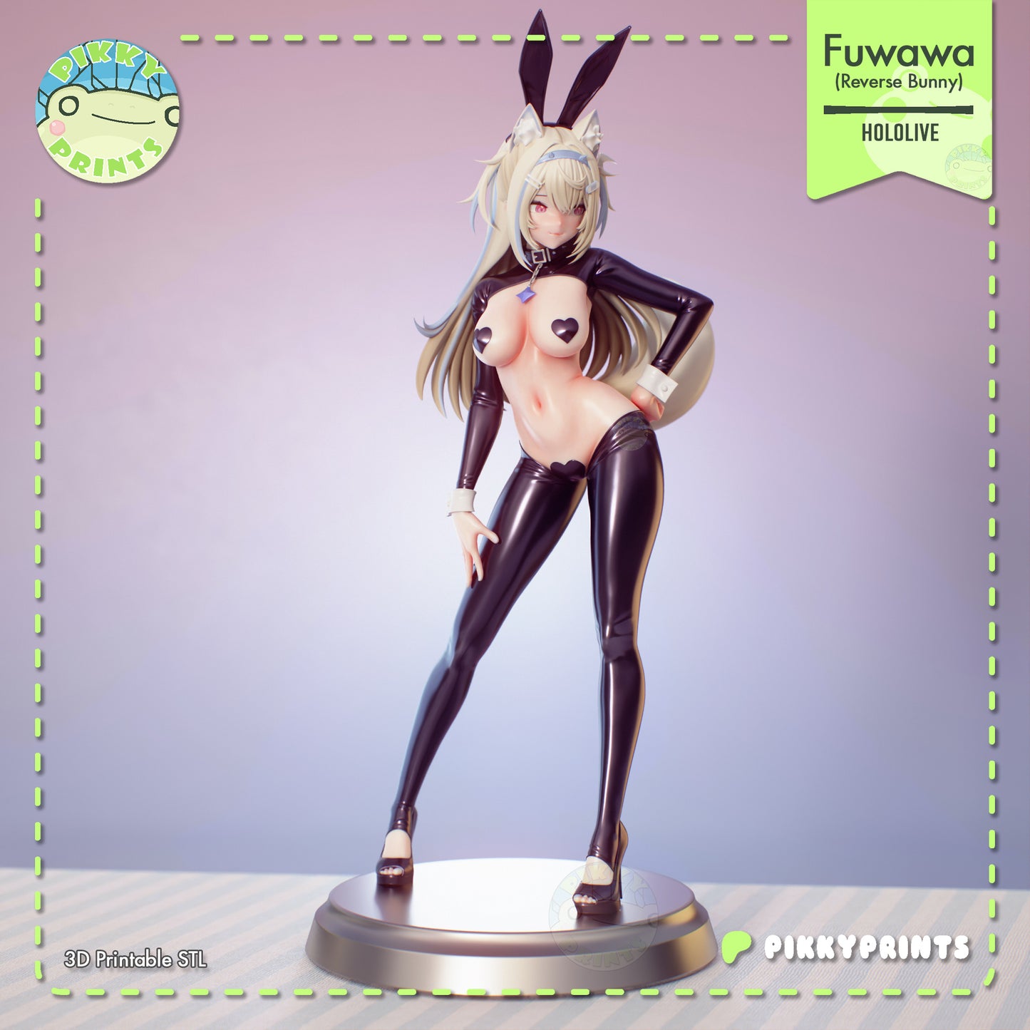 Pikky Prints Reverse Bunny Mococo & Fuwawa