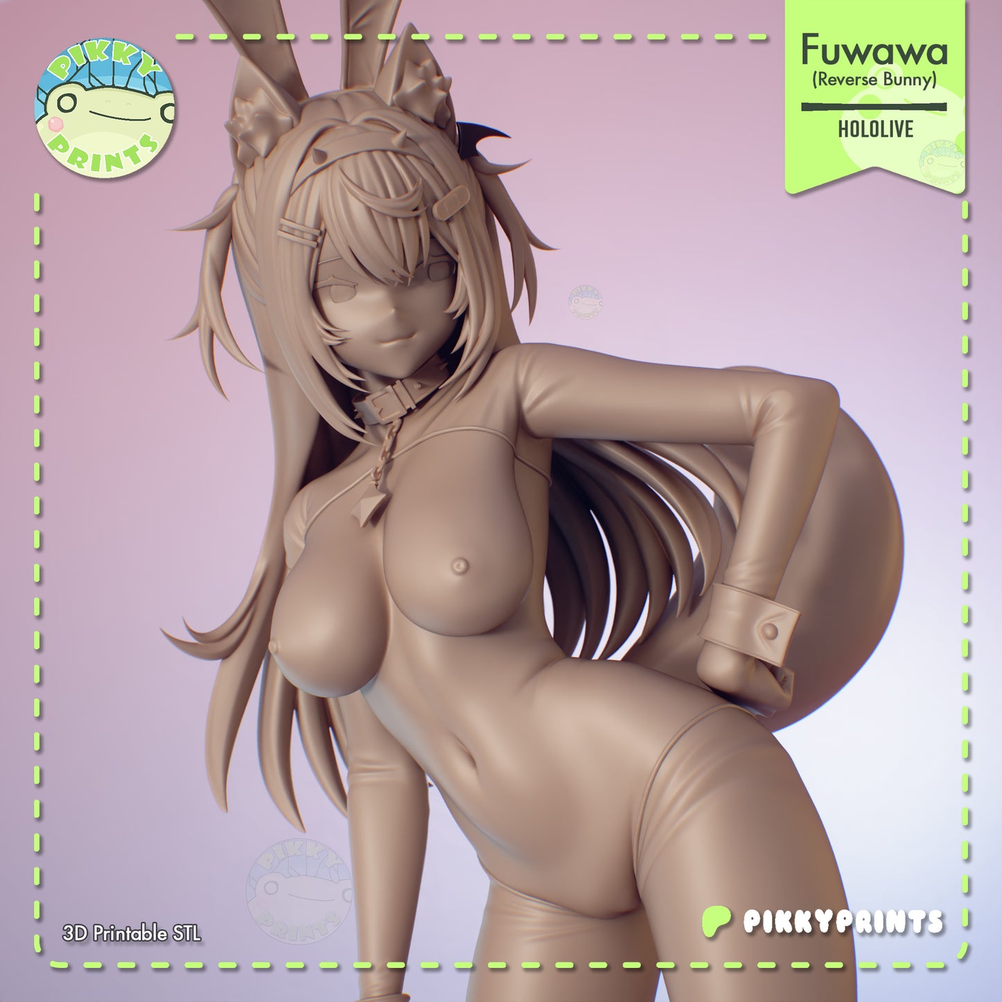 Pikky Prints Reverse Bunny Mococo & Fuwawa