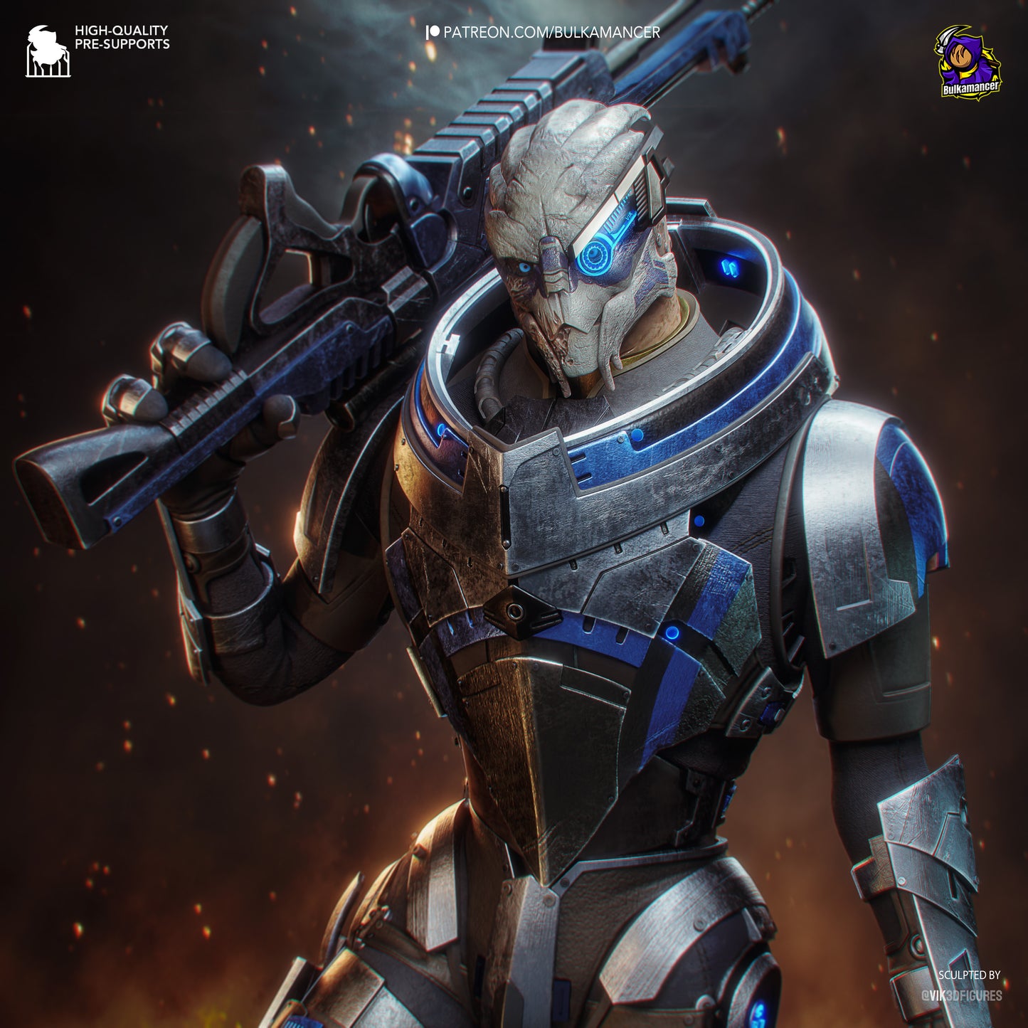 Bulkamancer Sculps Garrus - Mass Effect