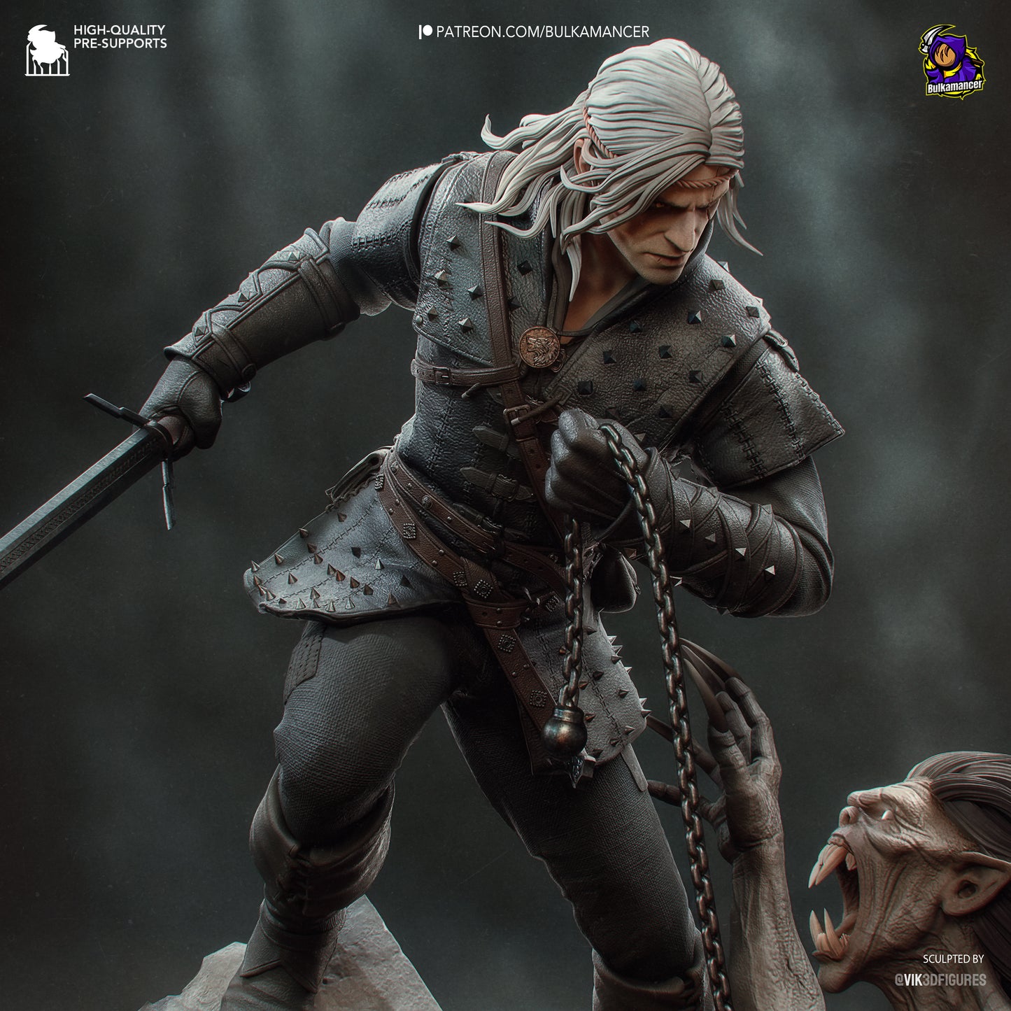 Bulkamancer Sculps Geralt - The Witcher book series
