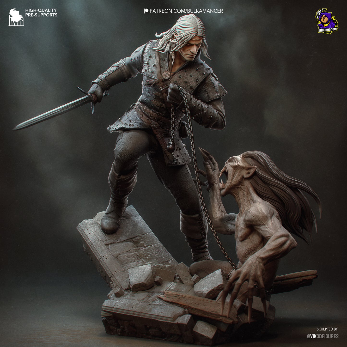 Bulkamancer Sculps Geralt - The Witcher book series