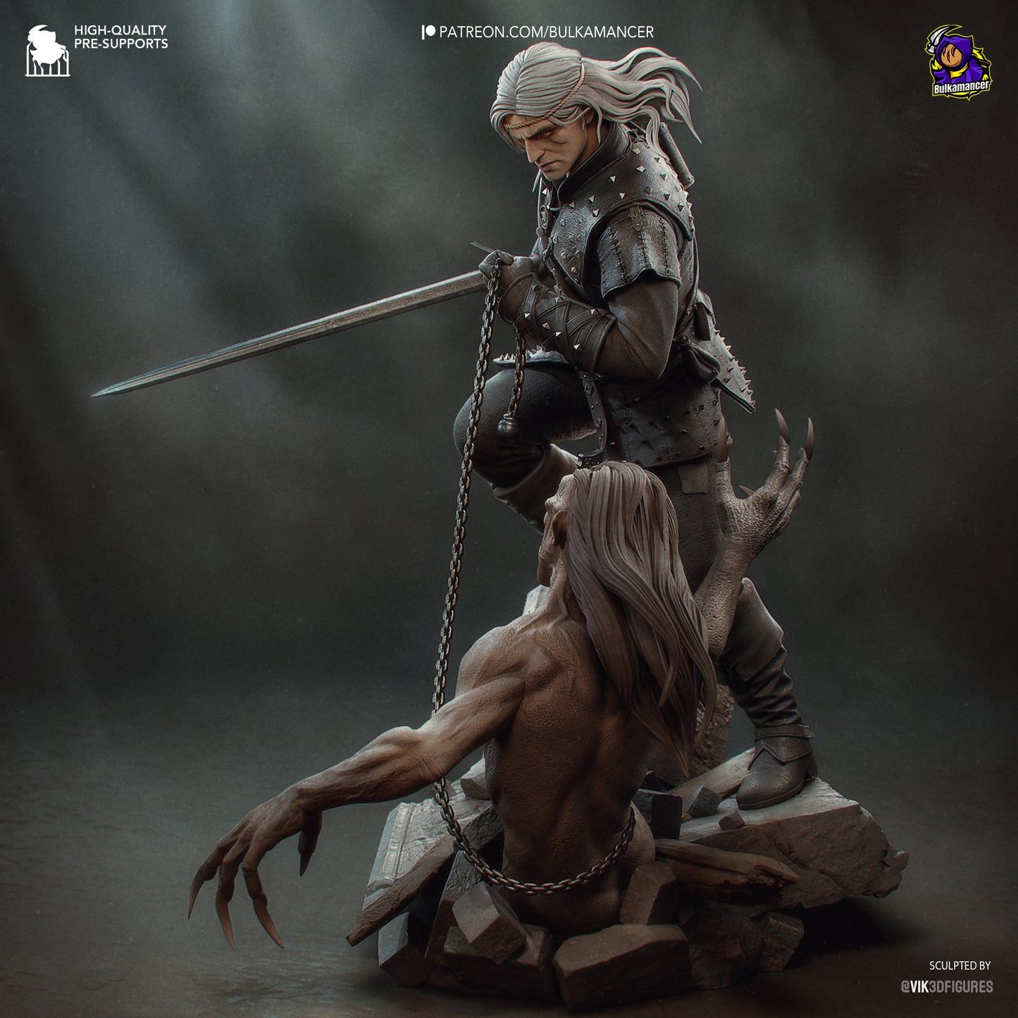 Bulkamancer Sculps Geralt - The Witcher book series