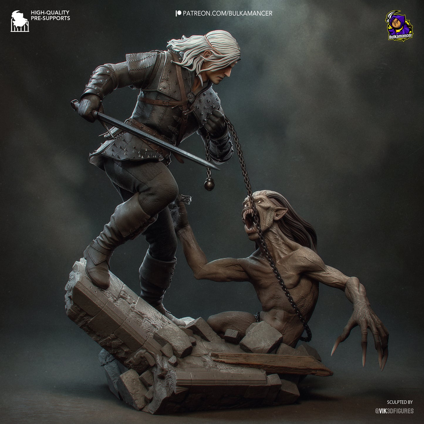 Bulkamancer Sculps Geralt - The Witcher book series