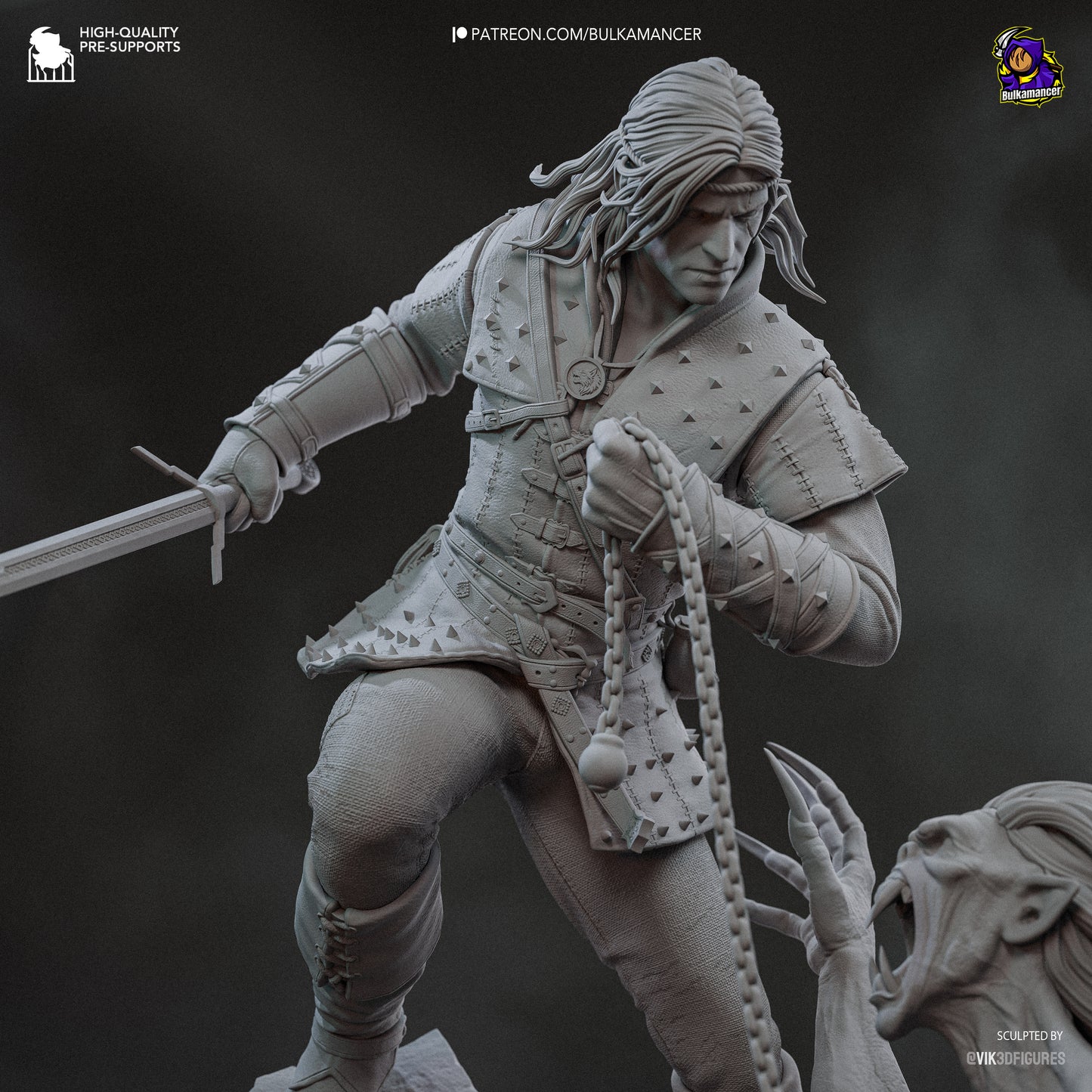 Bulkamancer Sculps Geralt - The Witcher book series