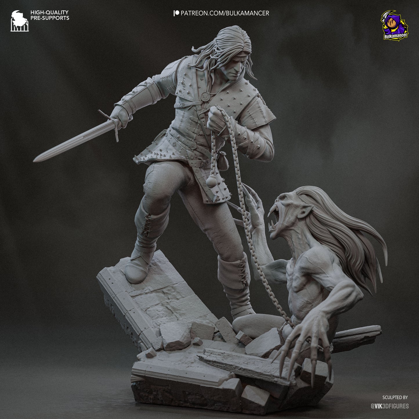 Bulkamancer Sculps Geralt - The Witcher book series