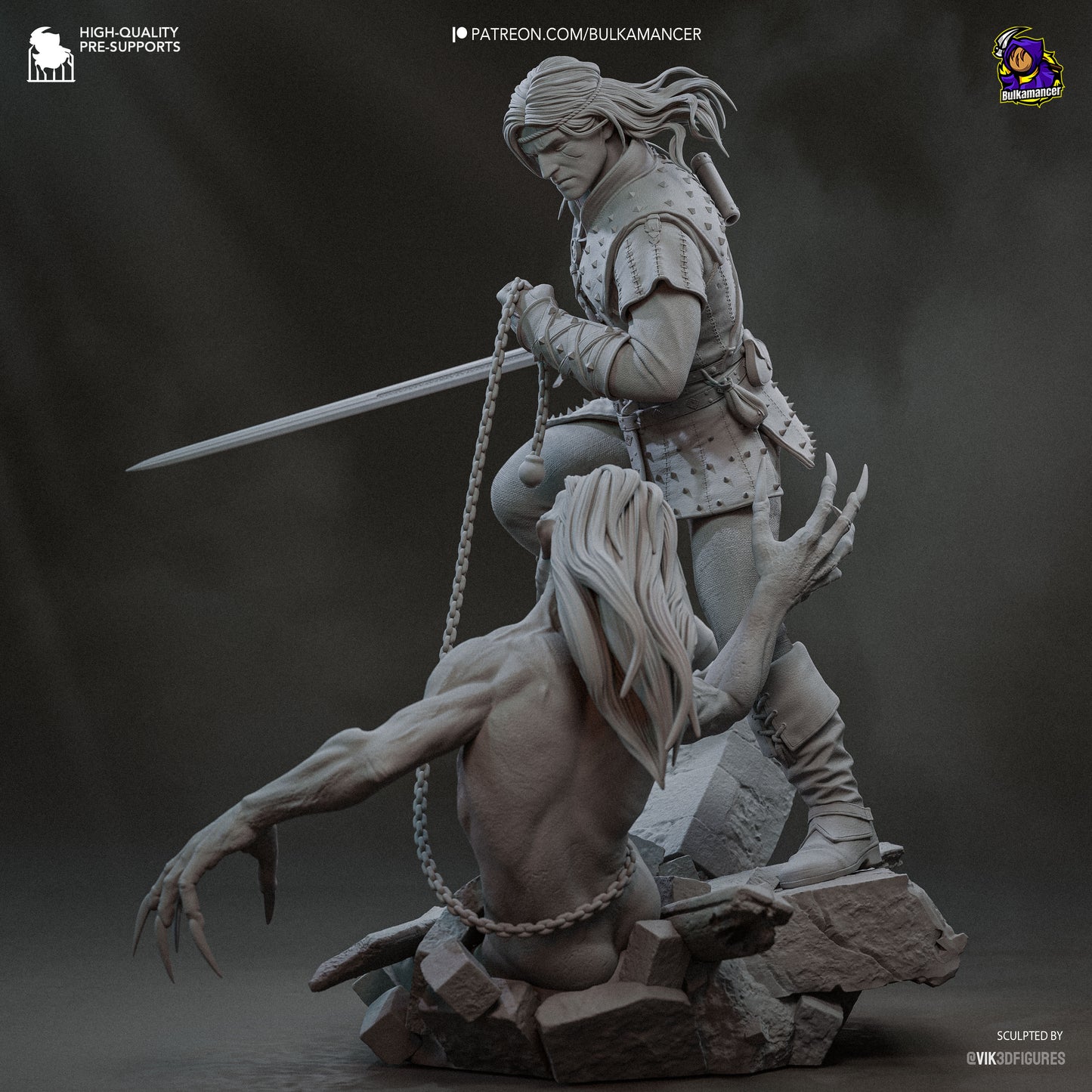 Bulkamancer Sculps Geralt - The Witcher book series