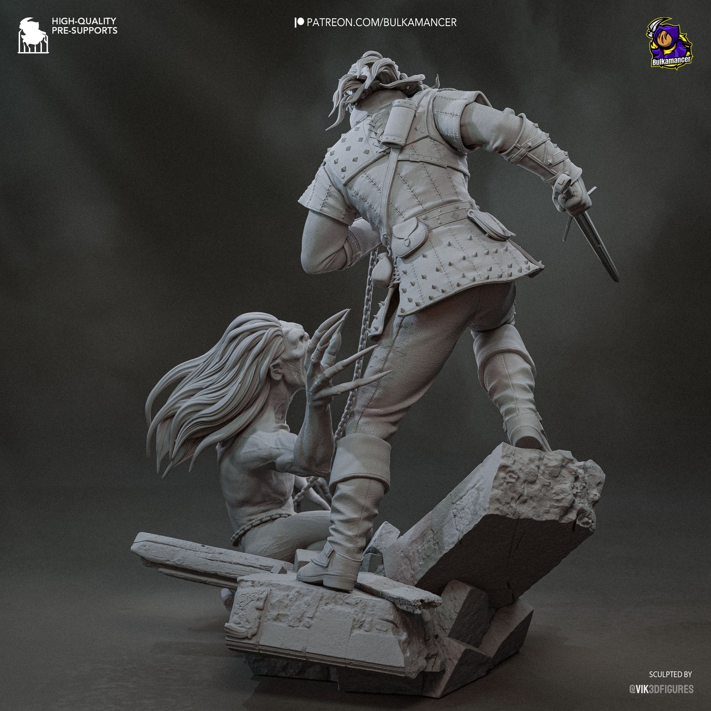 Bulkamancer Sculps Geralt - The Witcher book series