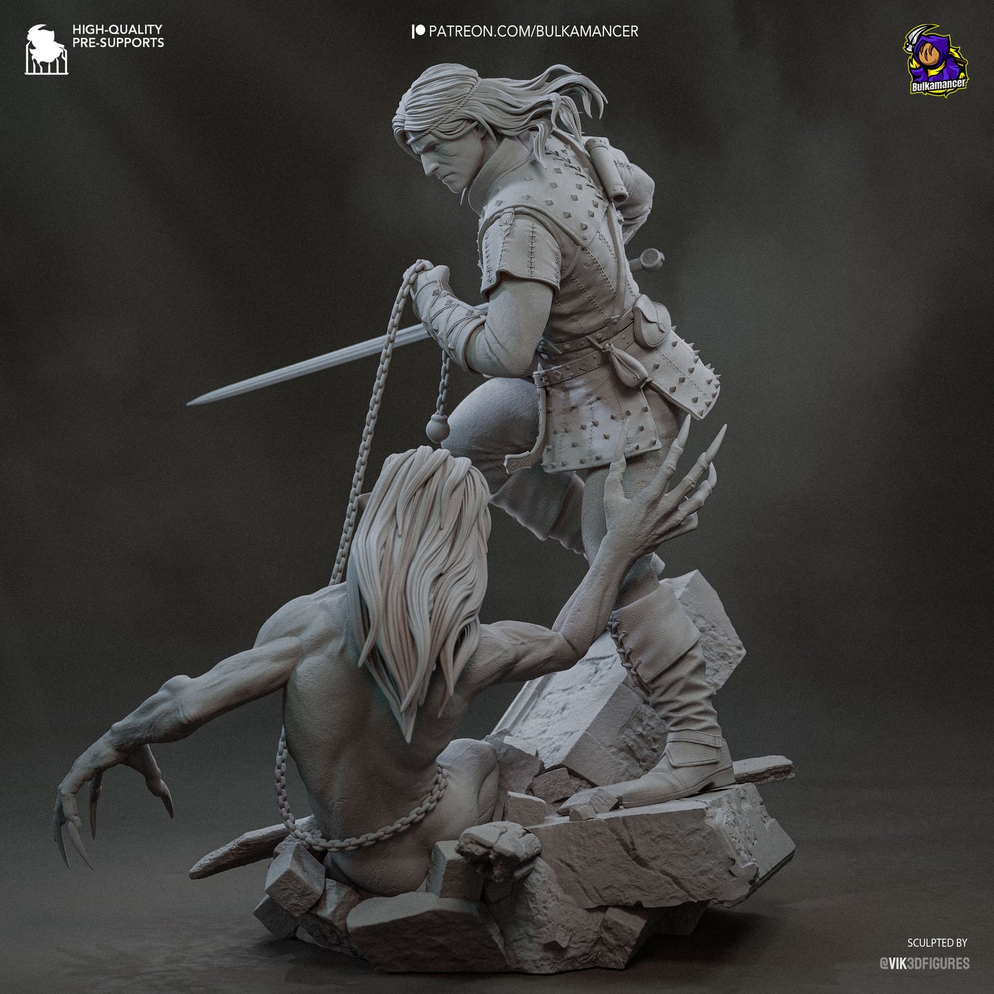 Bulkamancer Sculps Geralt - The Witcher book series