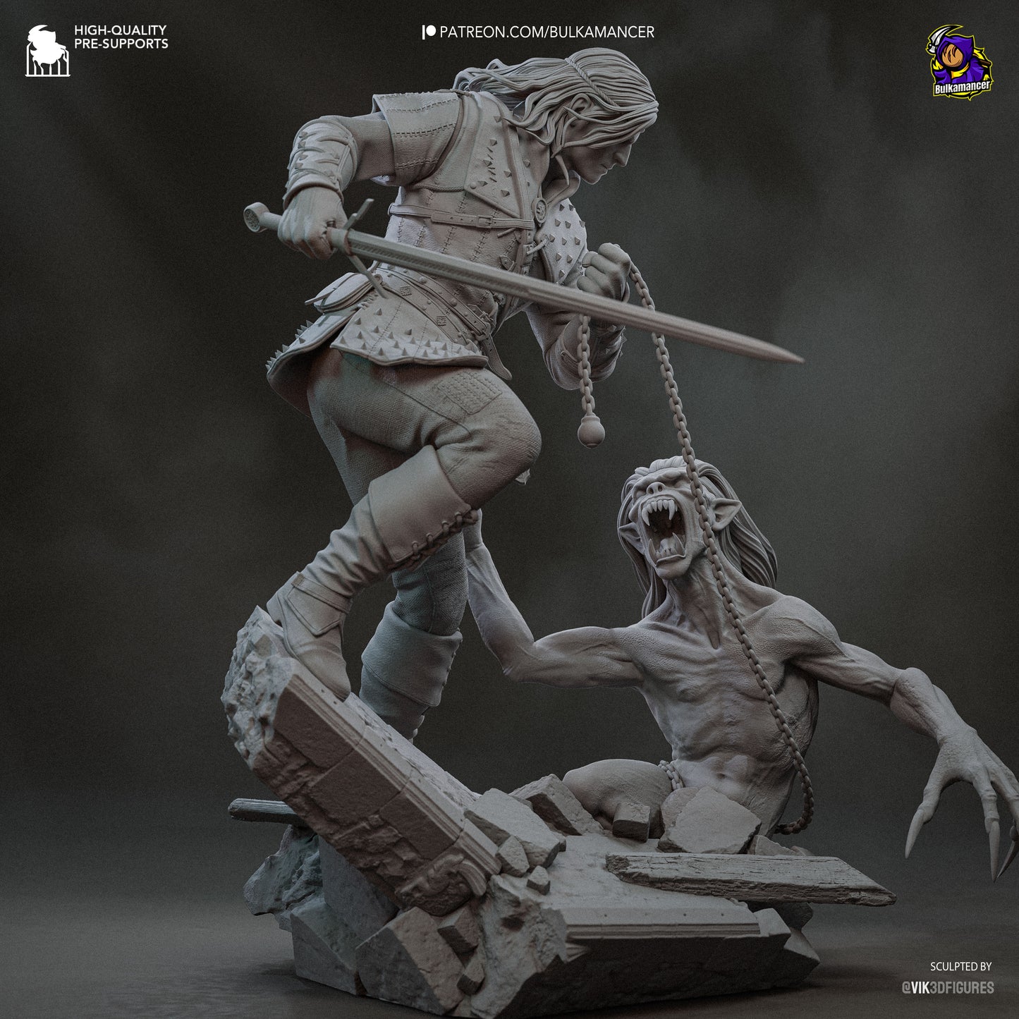 Bulkamancer Sculps Geralt - The Witcher book series