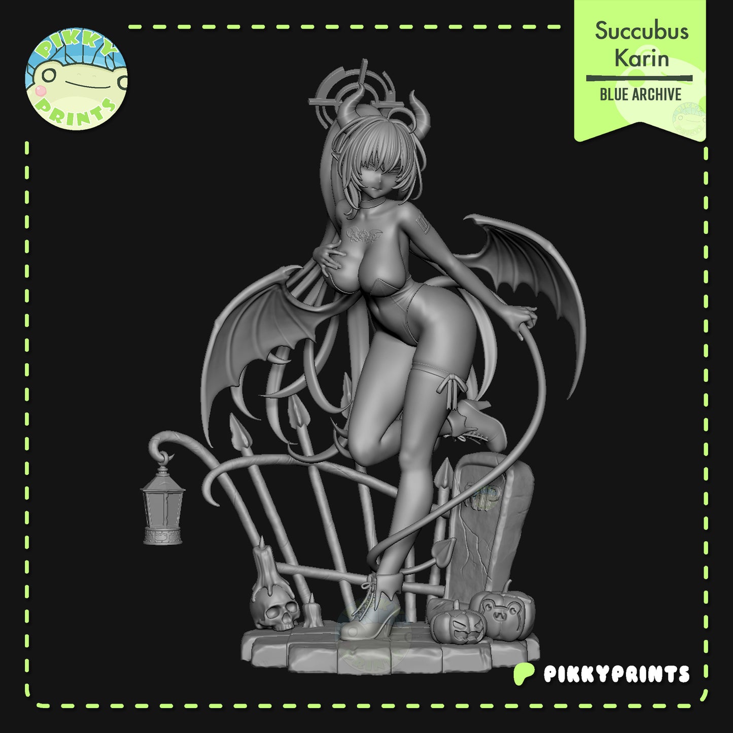Pikky Prints Succubus Karin - Blue Archive