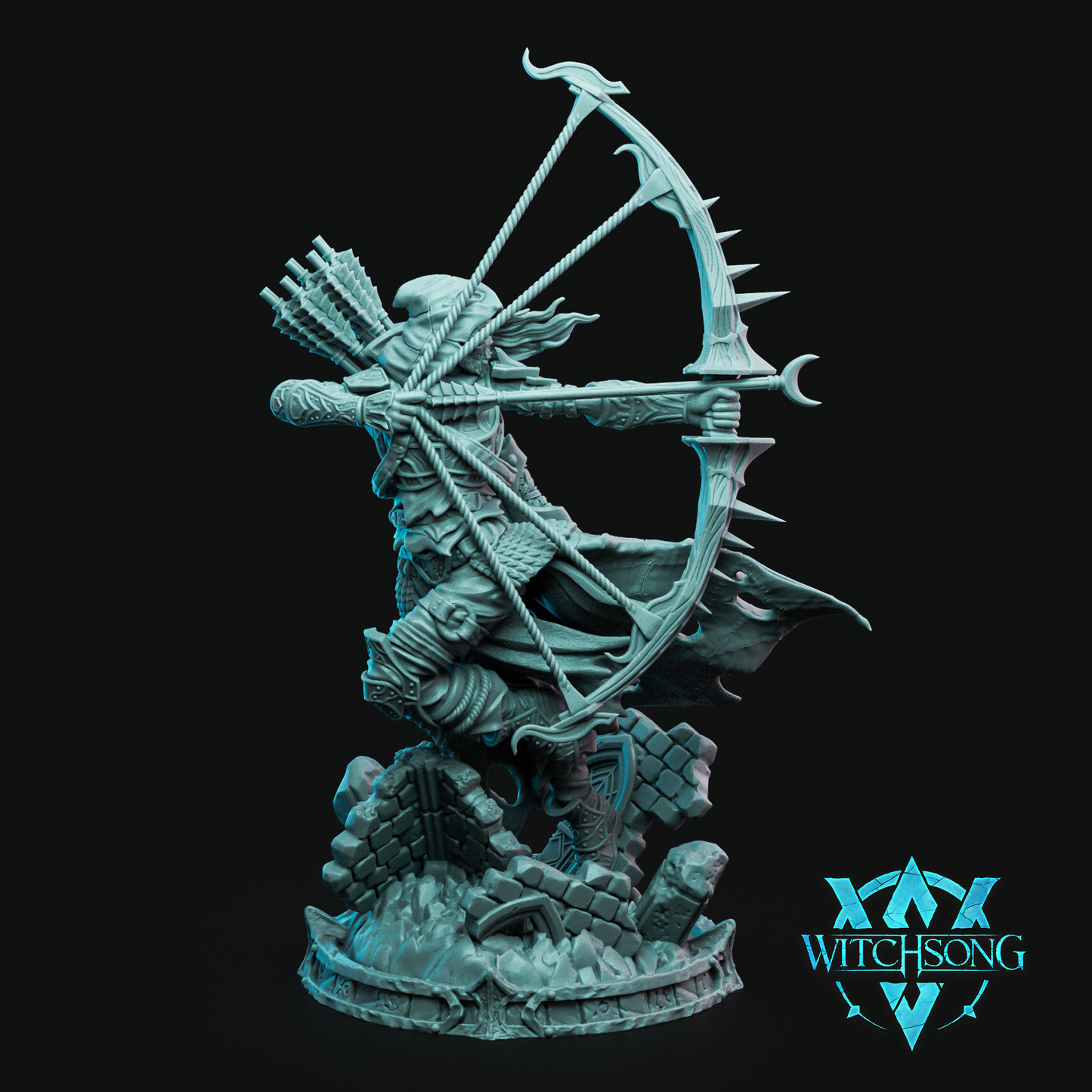 Witchsong Miniatures | Colossal Knight Horror | Lieutenant of the Lost "Archer"