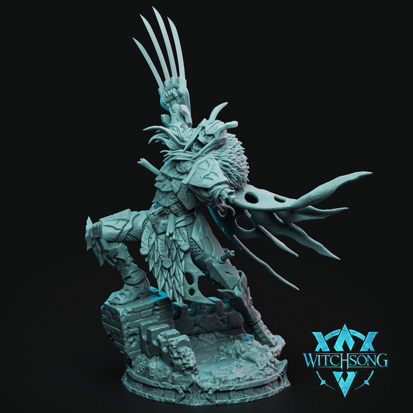 Witchsong Miniatures | Colossal Knight Horror | Lieutenant of the Lost "Hookclaw"