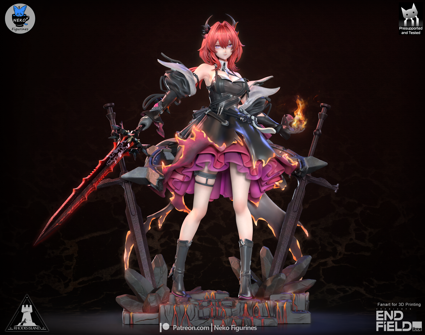 Neko Figurines Laevatain - Arknights Enfield