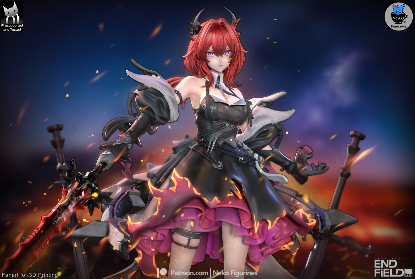 Neko Figurines Laevatain - Arknights Enfield