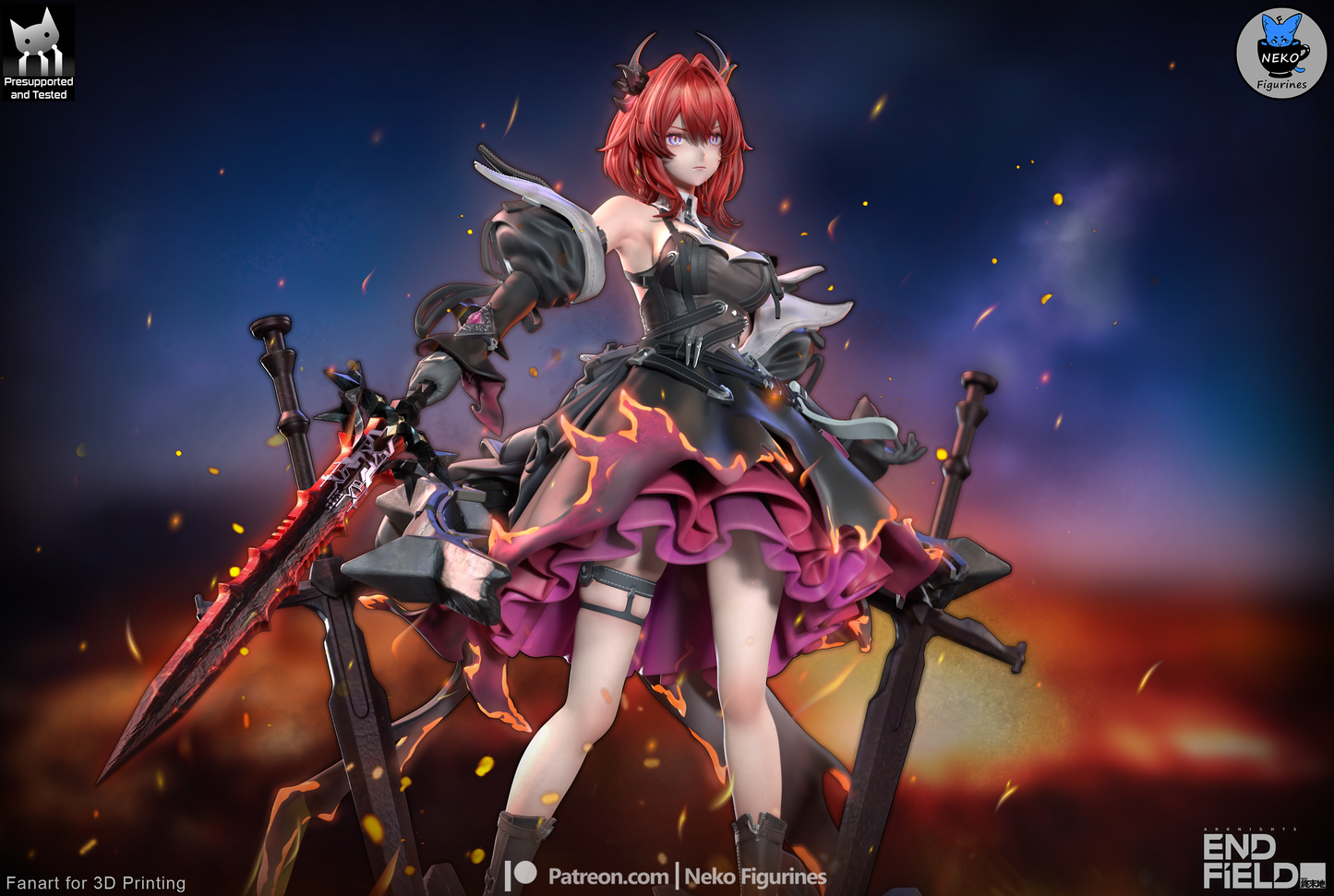Neko Figurines Laevatain - Arknights Enfield