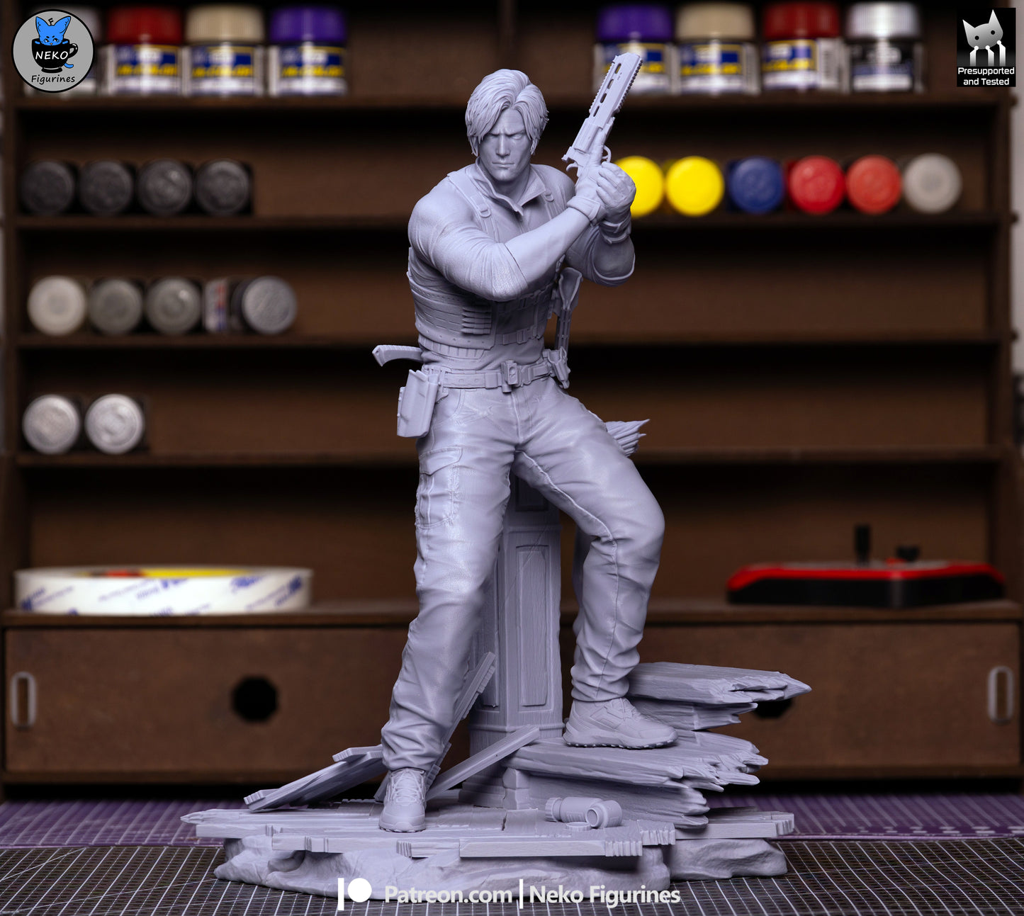 Neko Figurines Leon Kennedy - Resident Evil Requiem