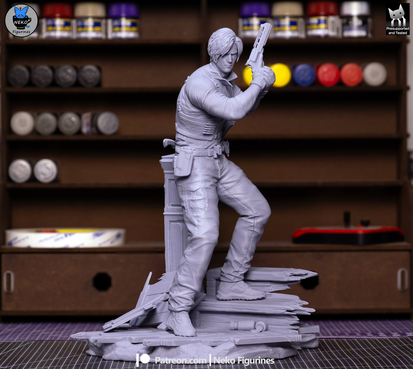 Neko Figurines Leon Kennedy - Resident Evil Requiem