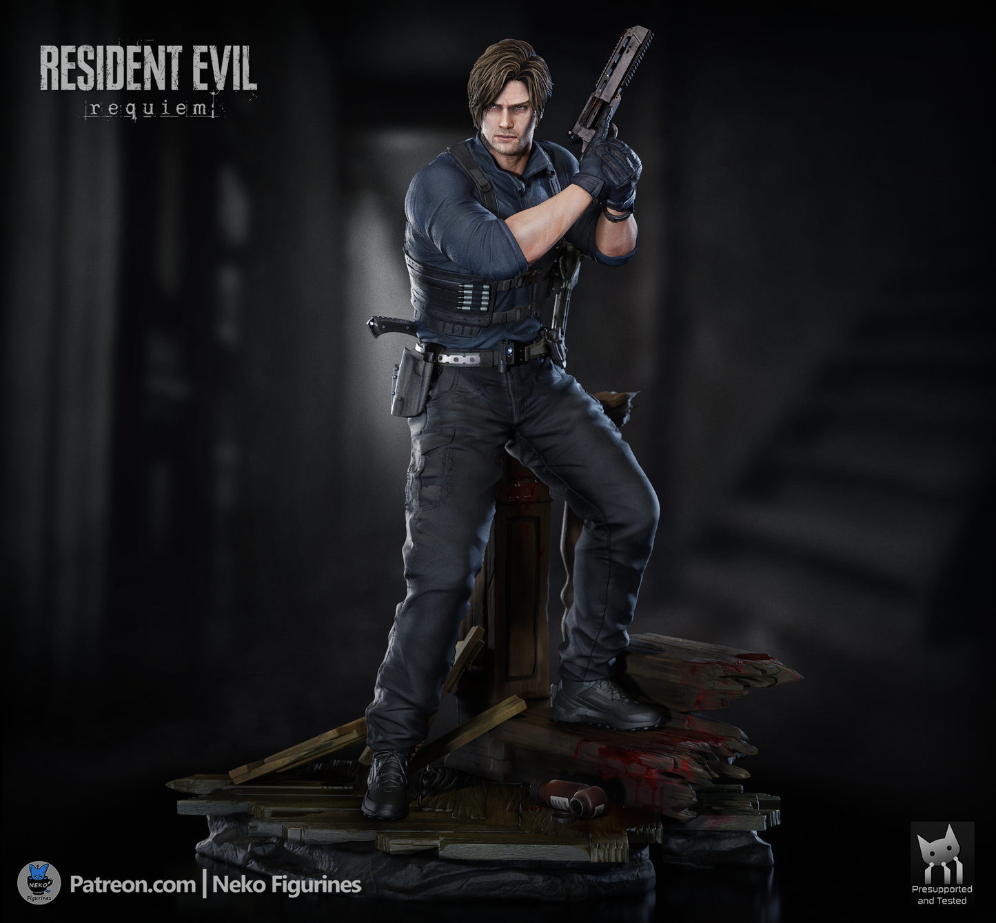 Neko Figurines Leon Kennedy - Resident Evil Requiem