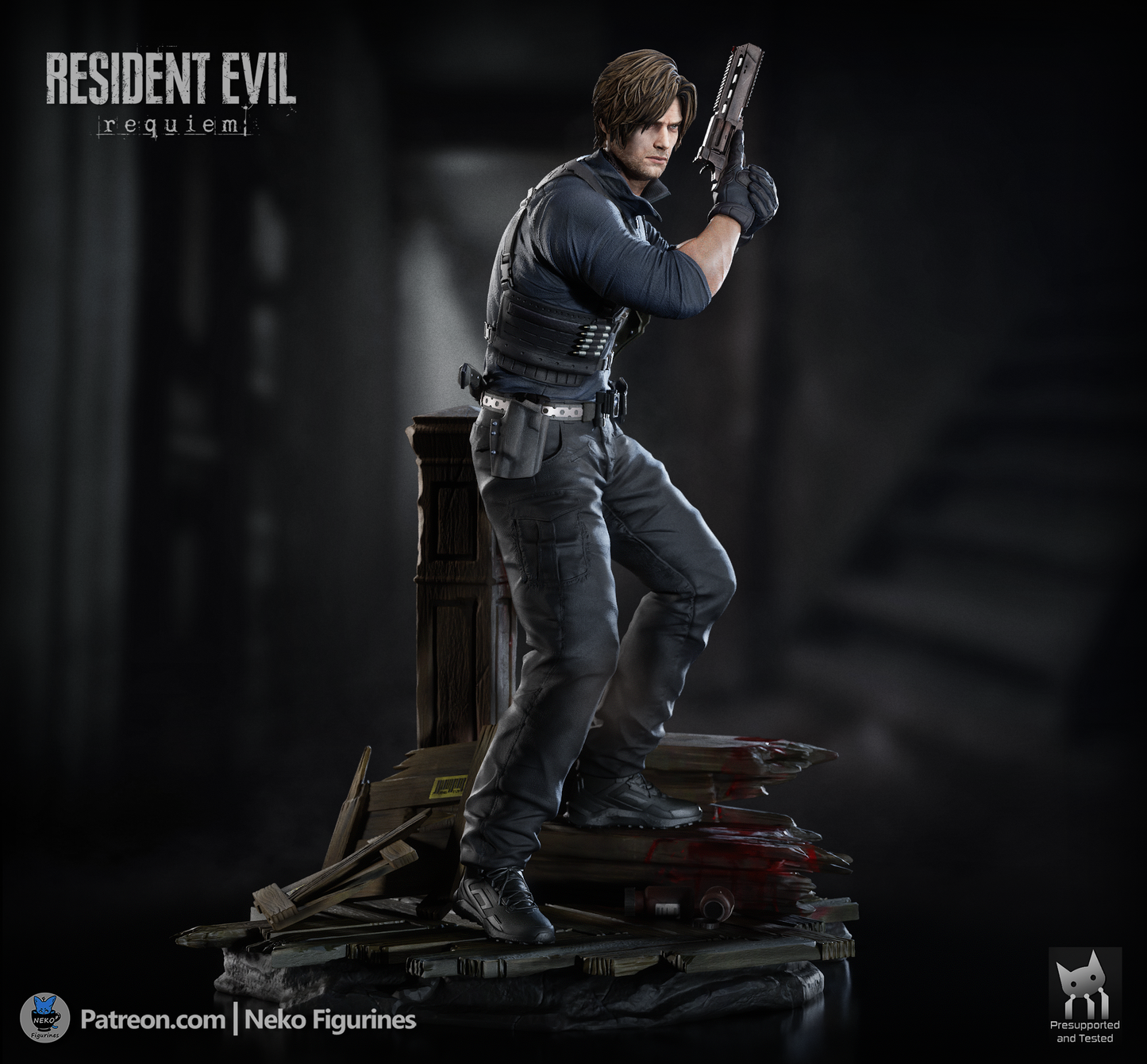 Neko Figurines Leon Kennedy - Resident Evil Requiem