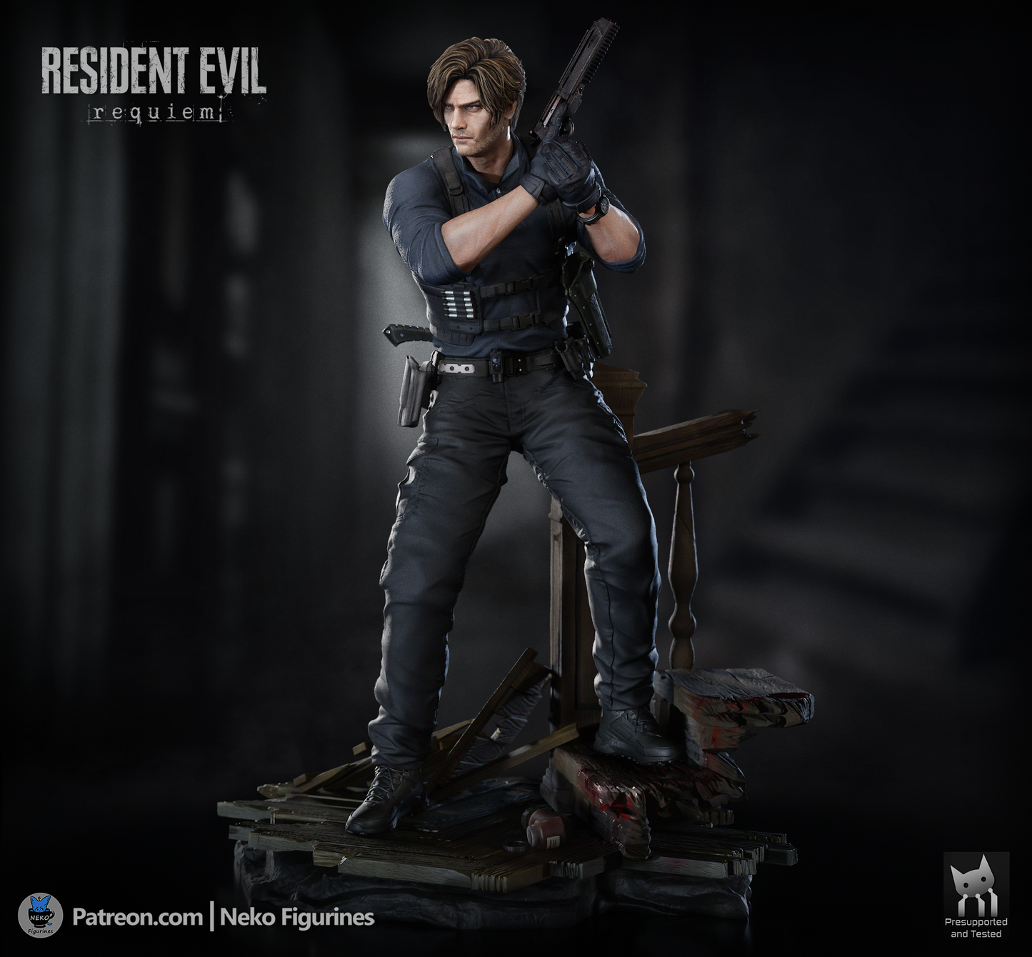Neko Figurines Leon Kennedy - Resident Evil Requiem