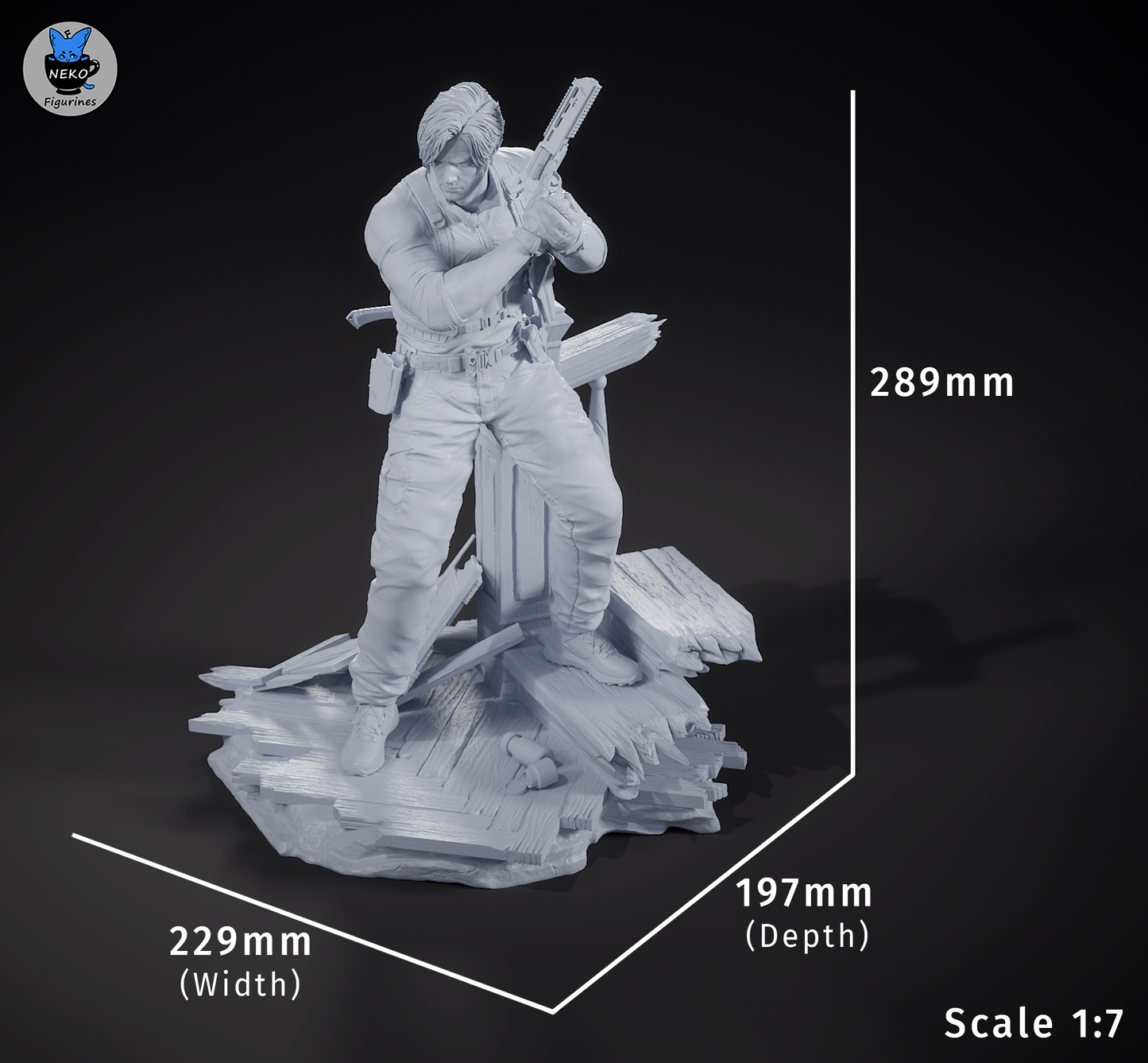 Neko Figurines Leon Kennedy - Resident Evil Requiem