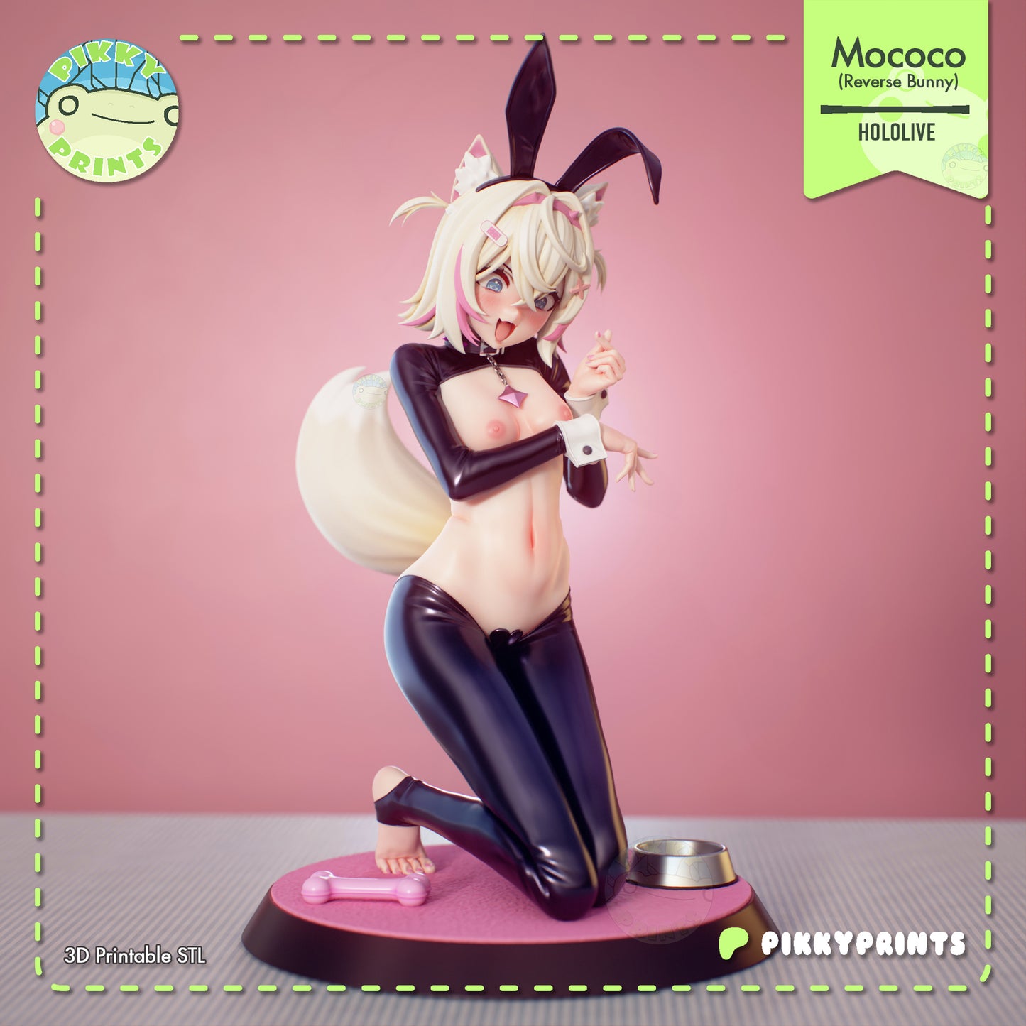 Pikky Prints Reverse Bunny Mococo & Fuwawa