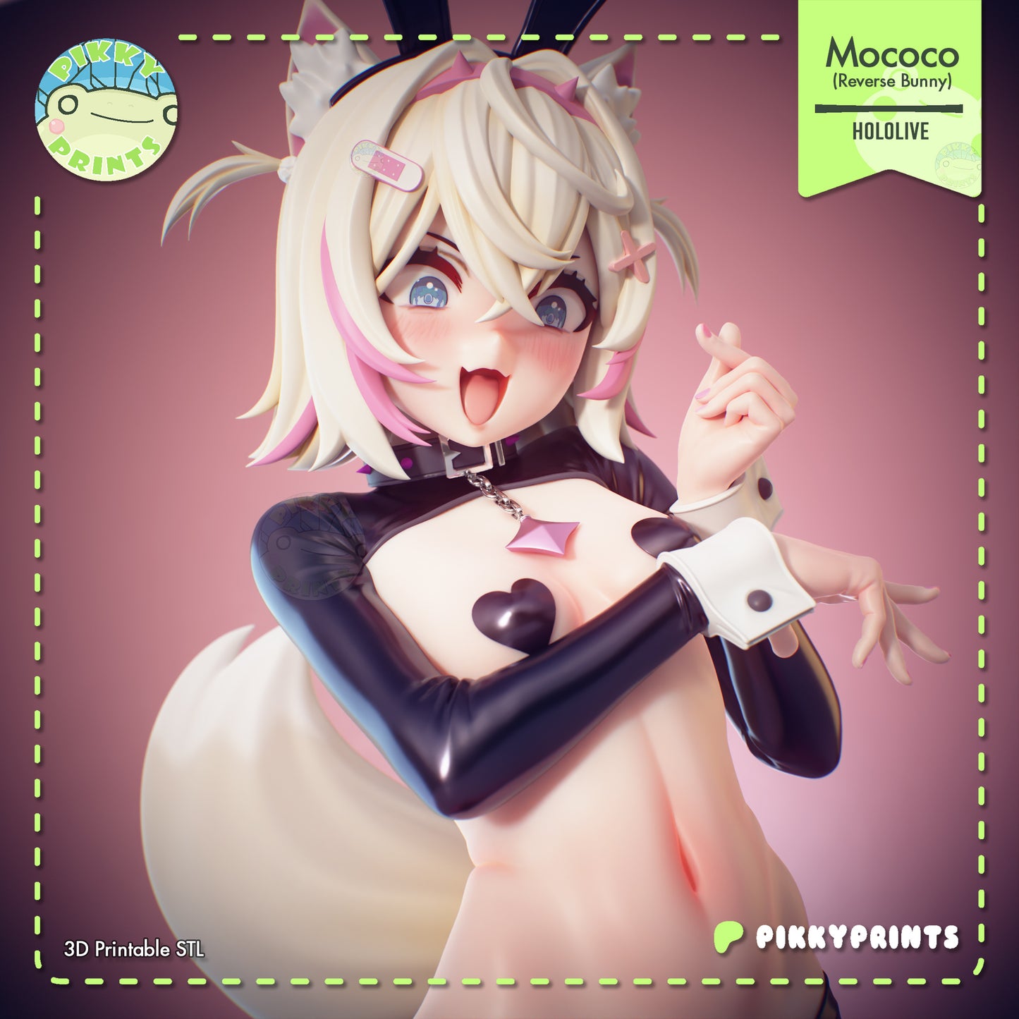 Pikky Prints Reverse Bunny Mococo & Fuwawa
