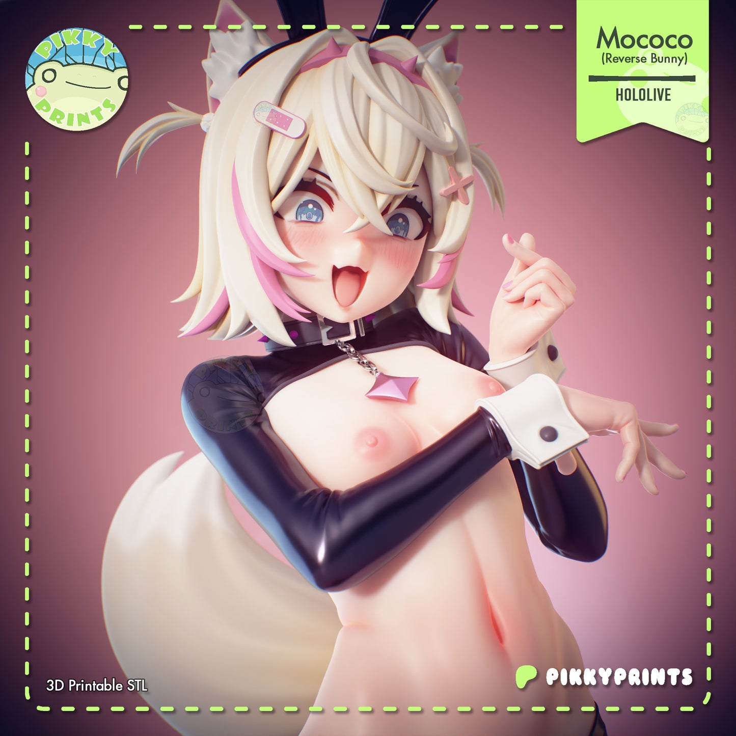 Pikky Prints Reverse Bunny Mococo & Fuwawa