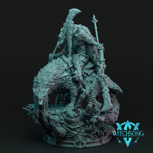 Witchsong Miniatures | Faceless King on Dreadhound Mount