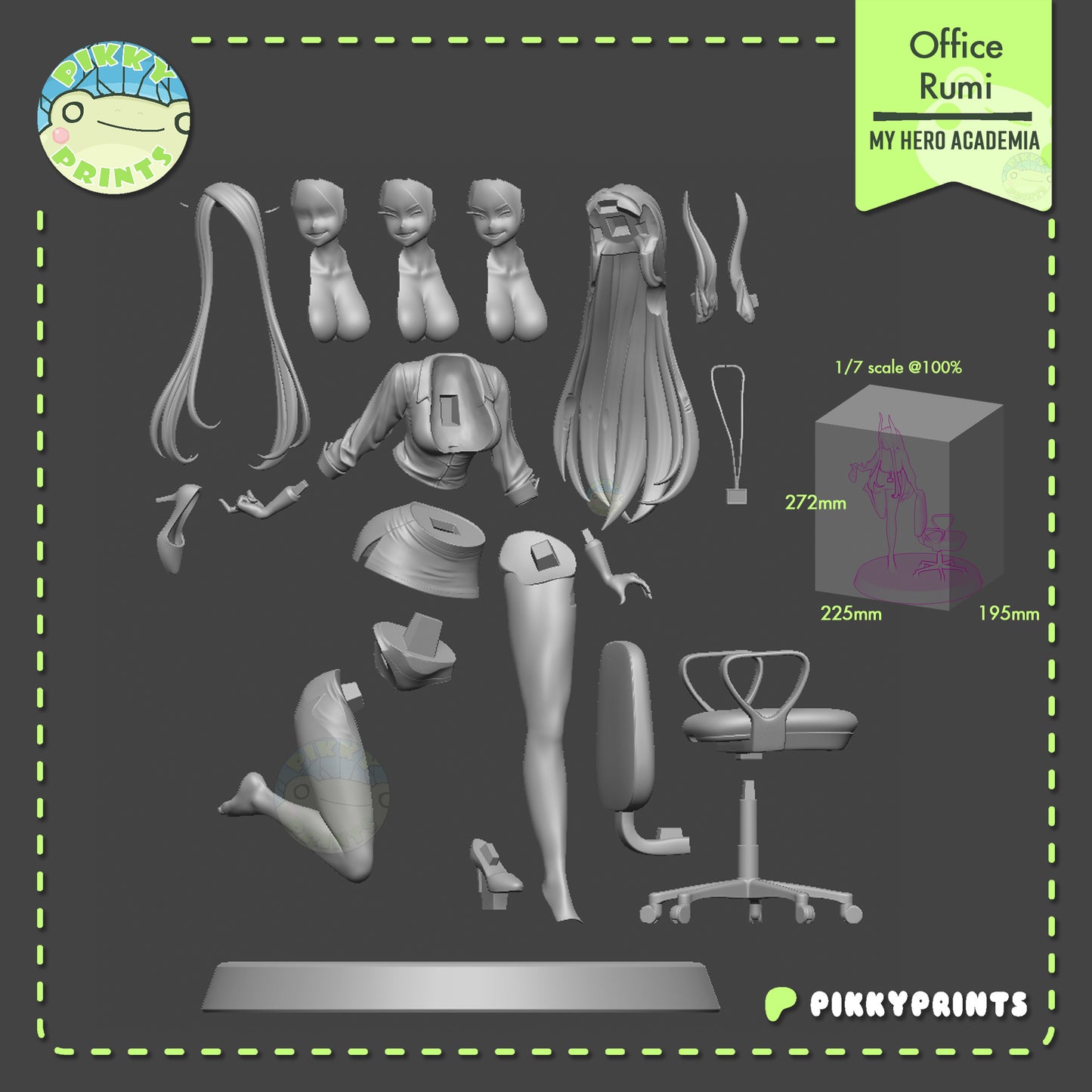 Pikky Prints Office Lady Rumi - My Hero Academia