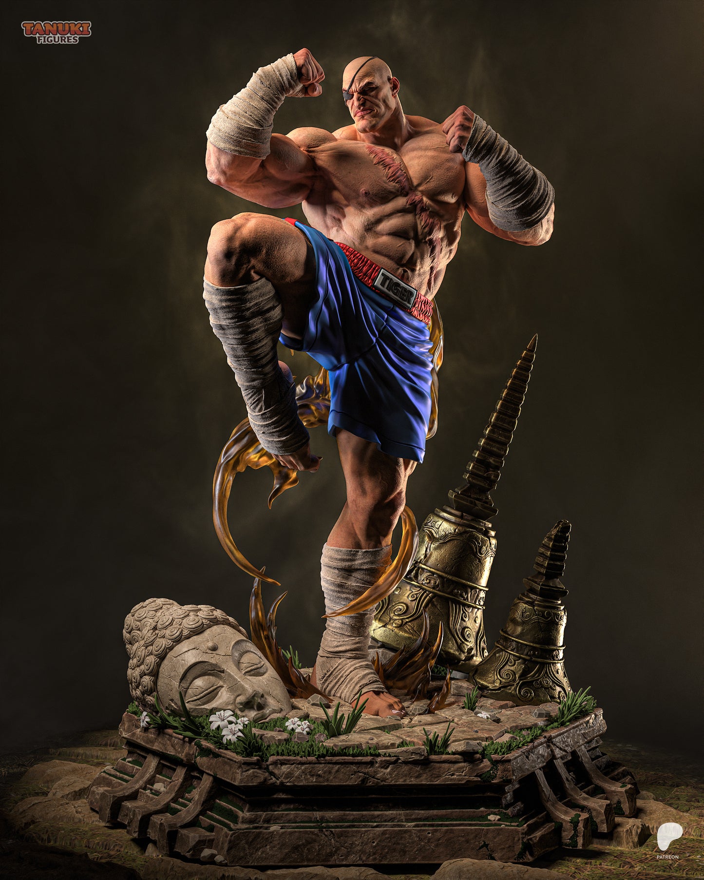 Tanuki Figures Sagat - Street Fighter
