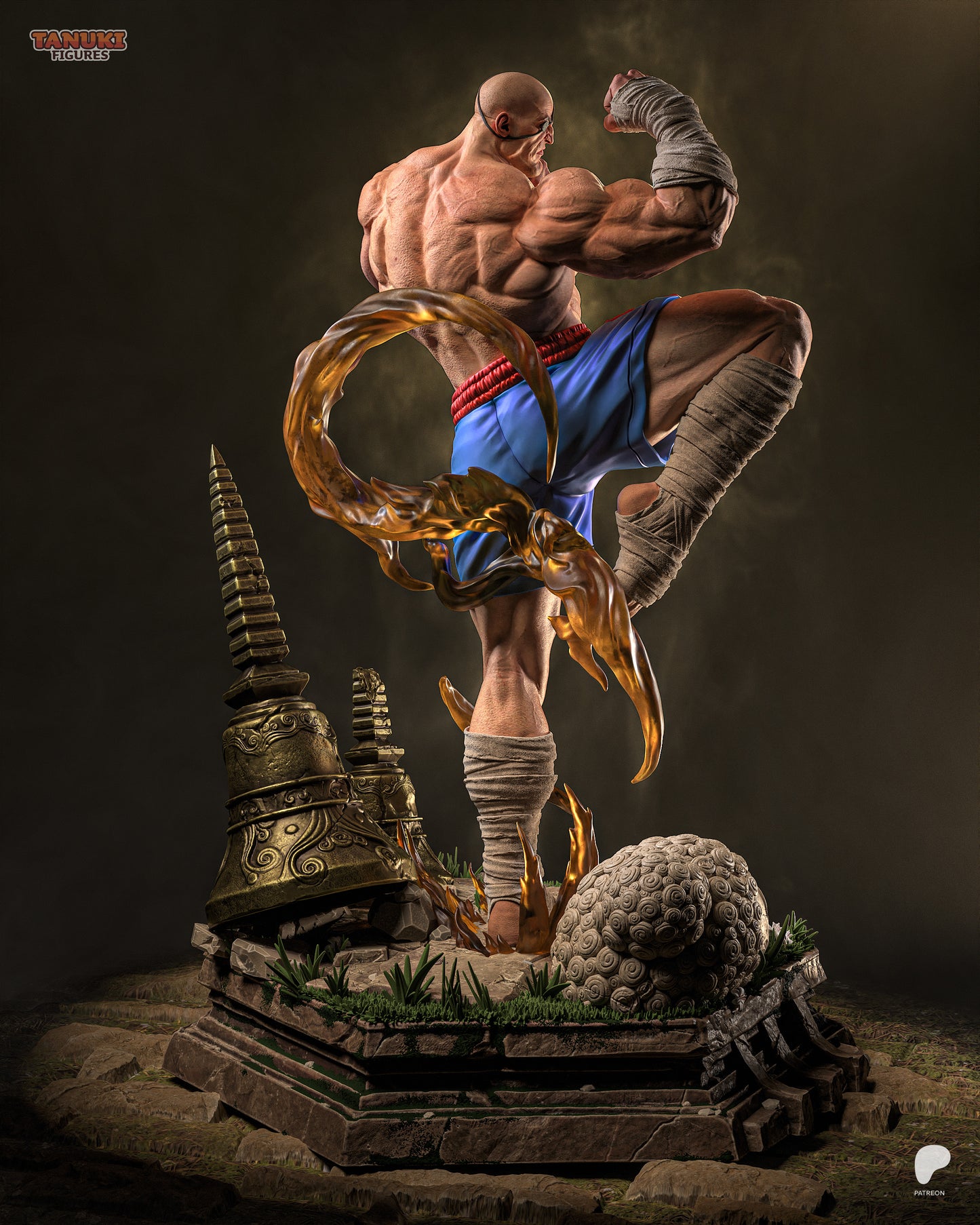 Tanuki Figures Sagat - Street Fighter