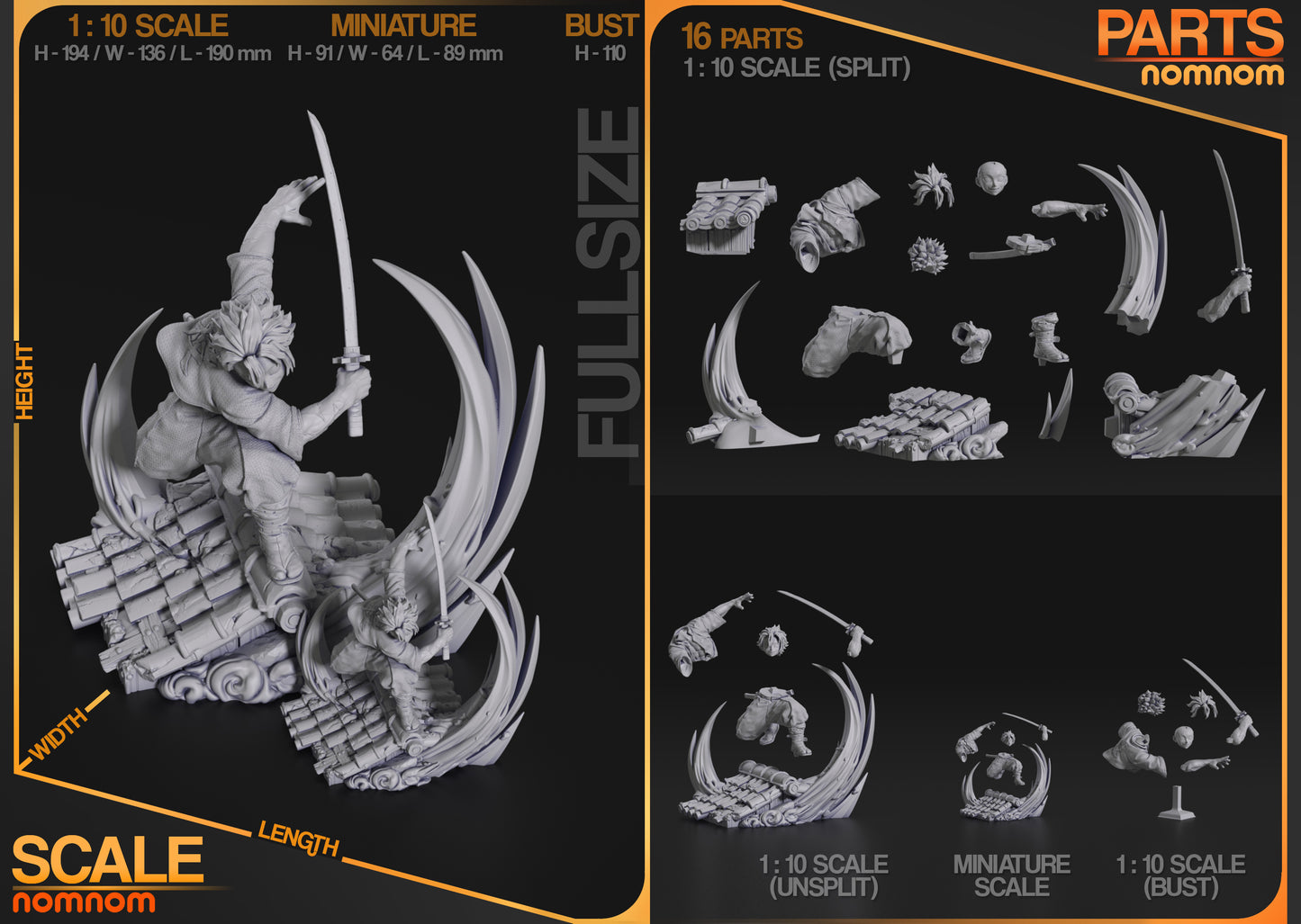 Nomnom Figures Sanemi - Demon Slayer