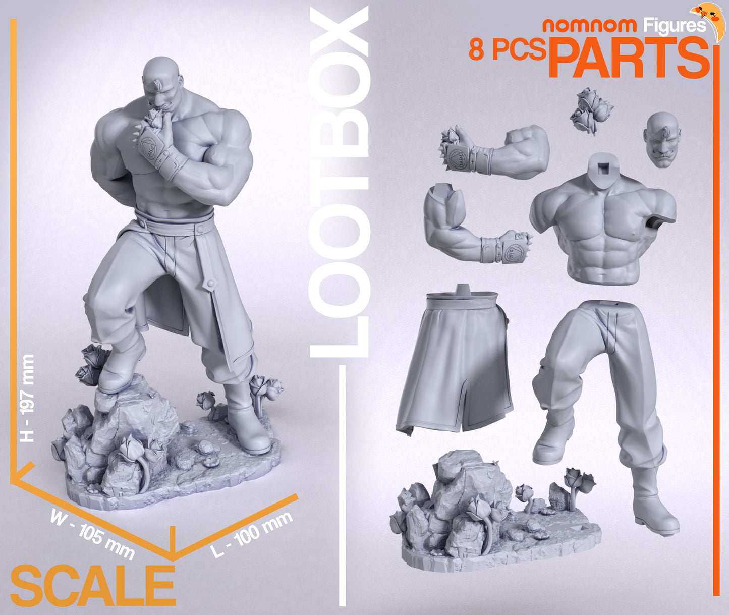 Nomnom Figures Alex Luis Armstrong - Full Metal Alchemist