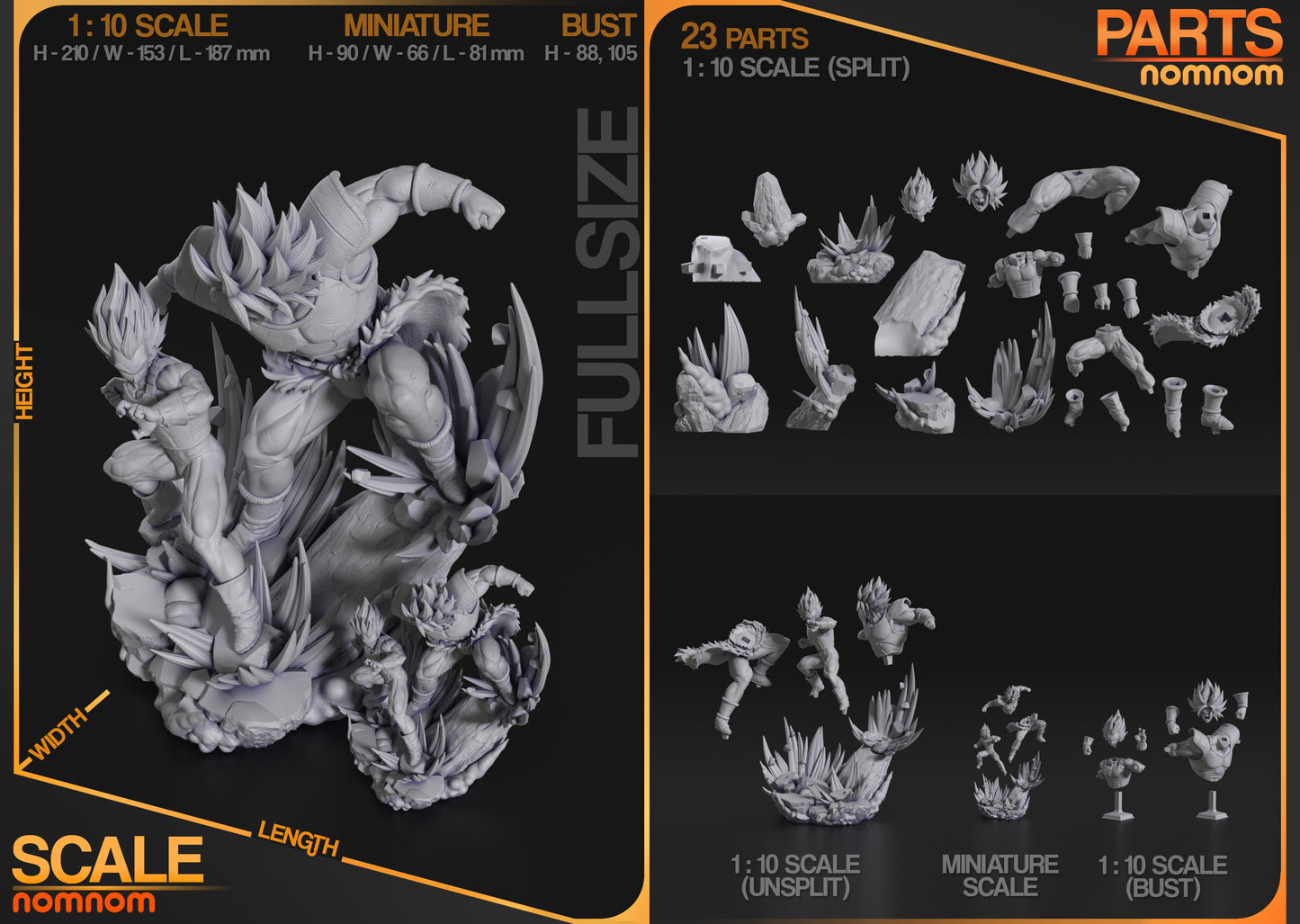 Nomnom Figures Vegeta vs Broly - Dragonball Z