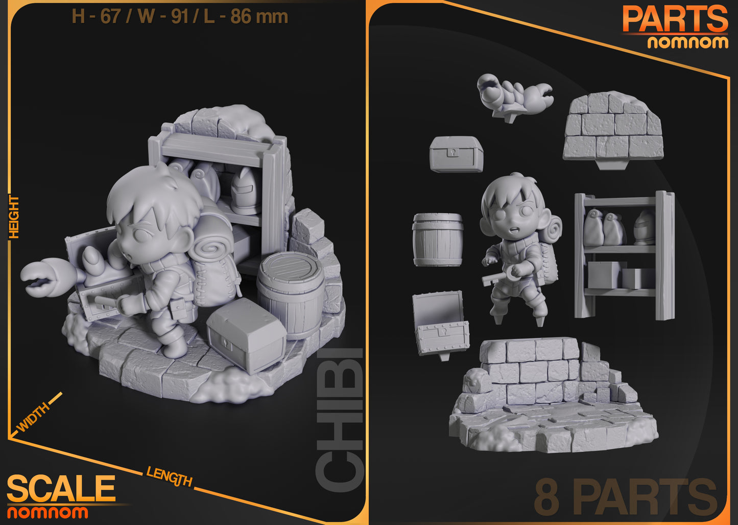 Nomnom Figures Dungeon Meshi Chibi Set