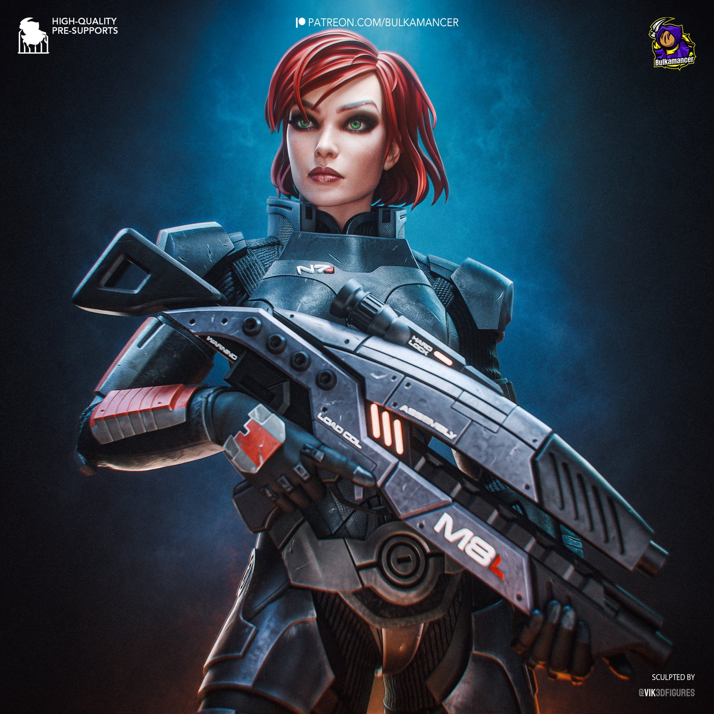 Bulkamancer Sculps Shepard - Mass Effect