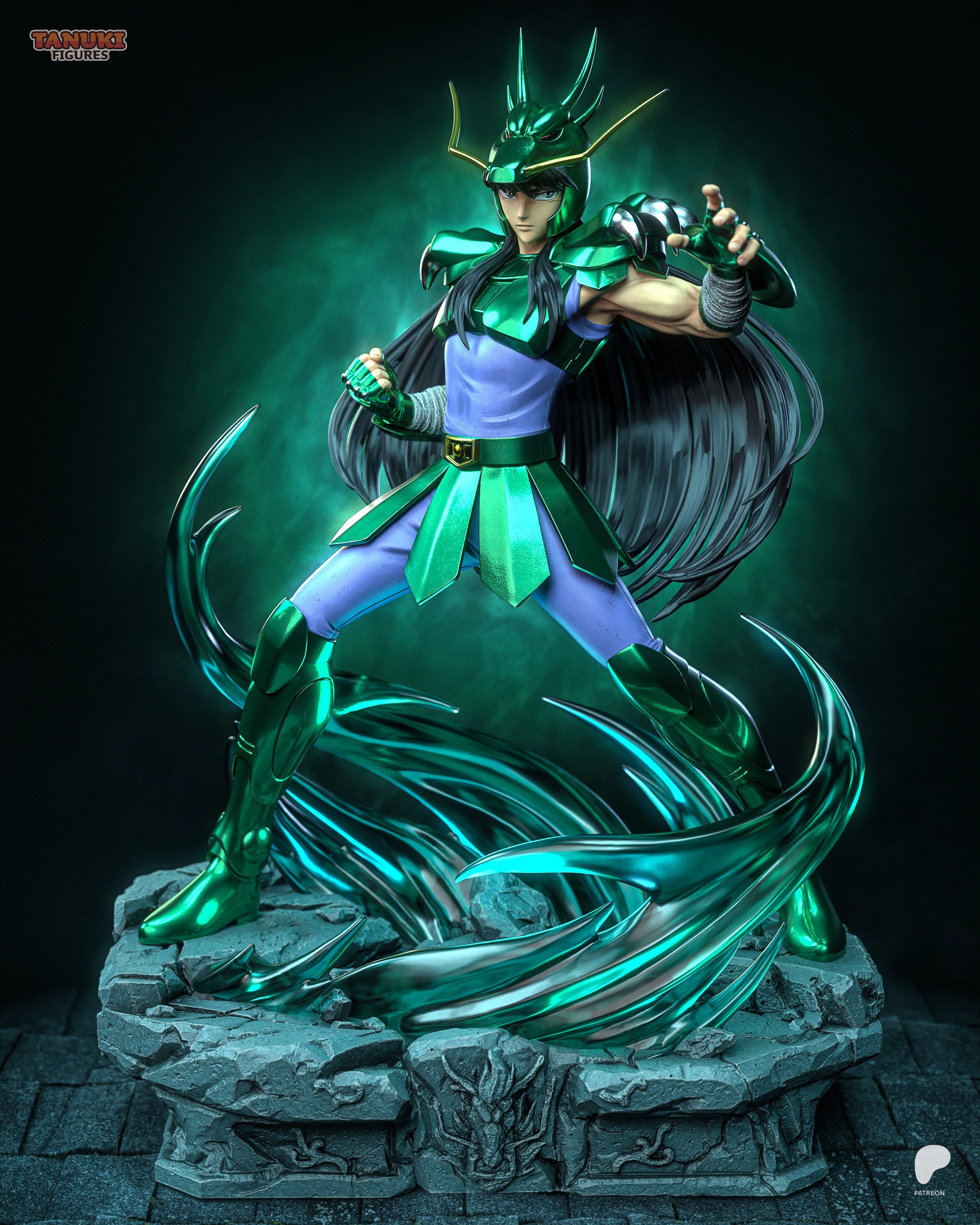 メモリー Shiryu Tanuki Figures Shiryu - Saint Seiya – Black Tails Workshop