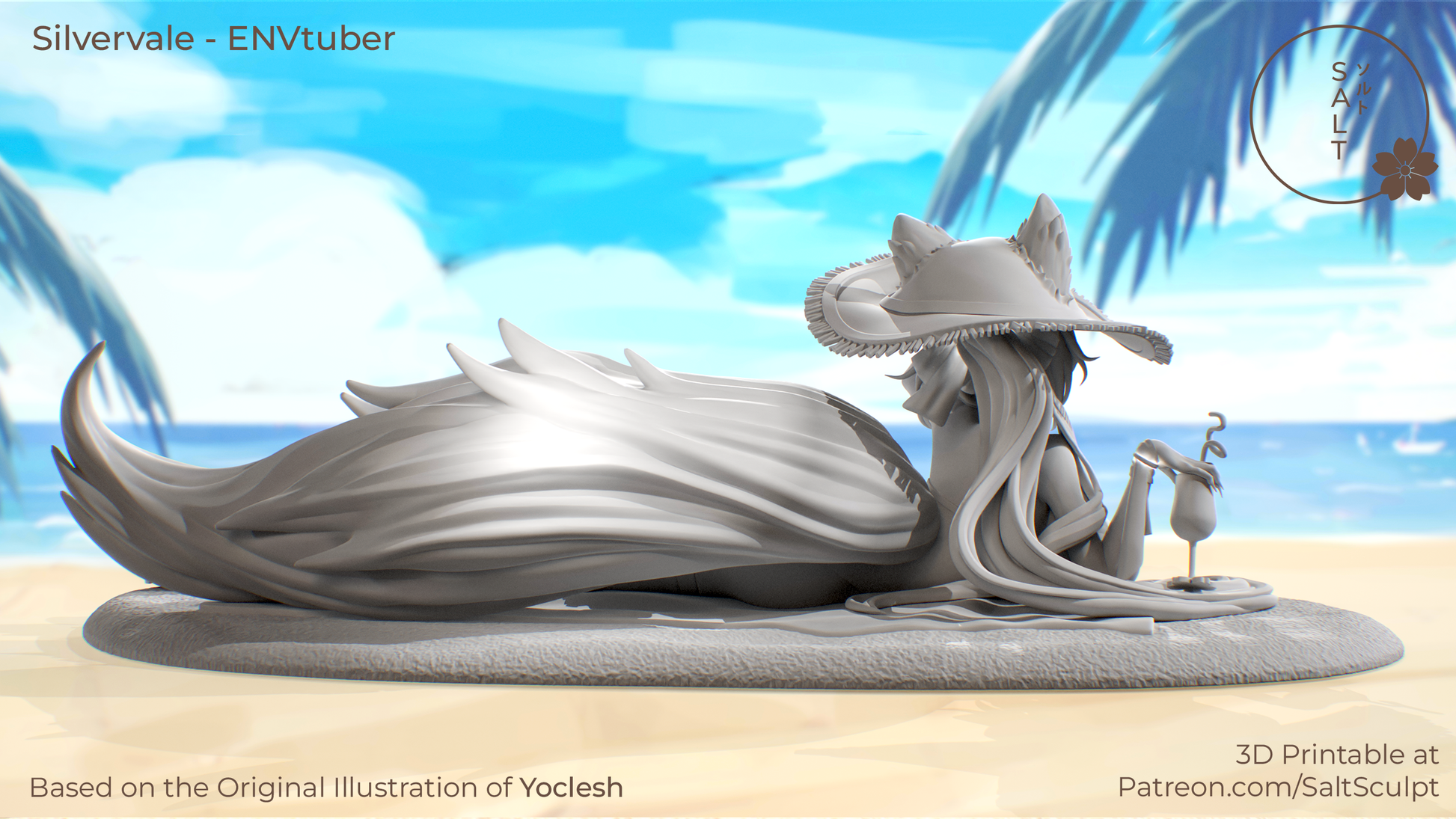SaltSculpt Silvervale - EN Vtuber Black Tails Workshop SaltSculpt Silvervale - EN Vtuber Black Tails Workshop
