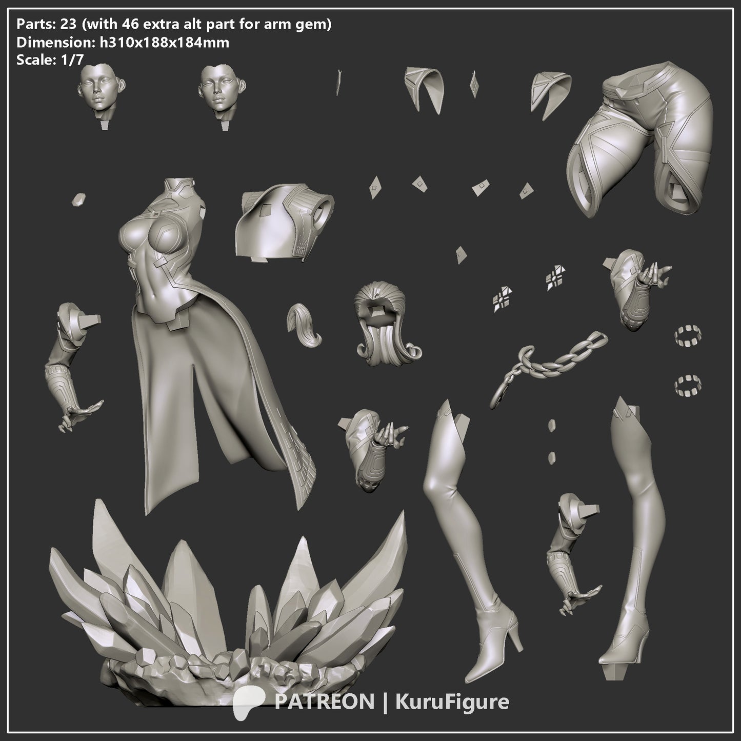 Kuru Figures Emma frost - Marvel Rivals