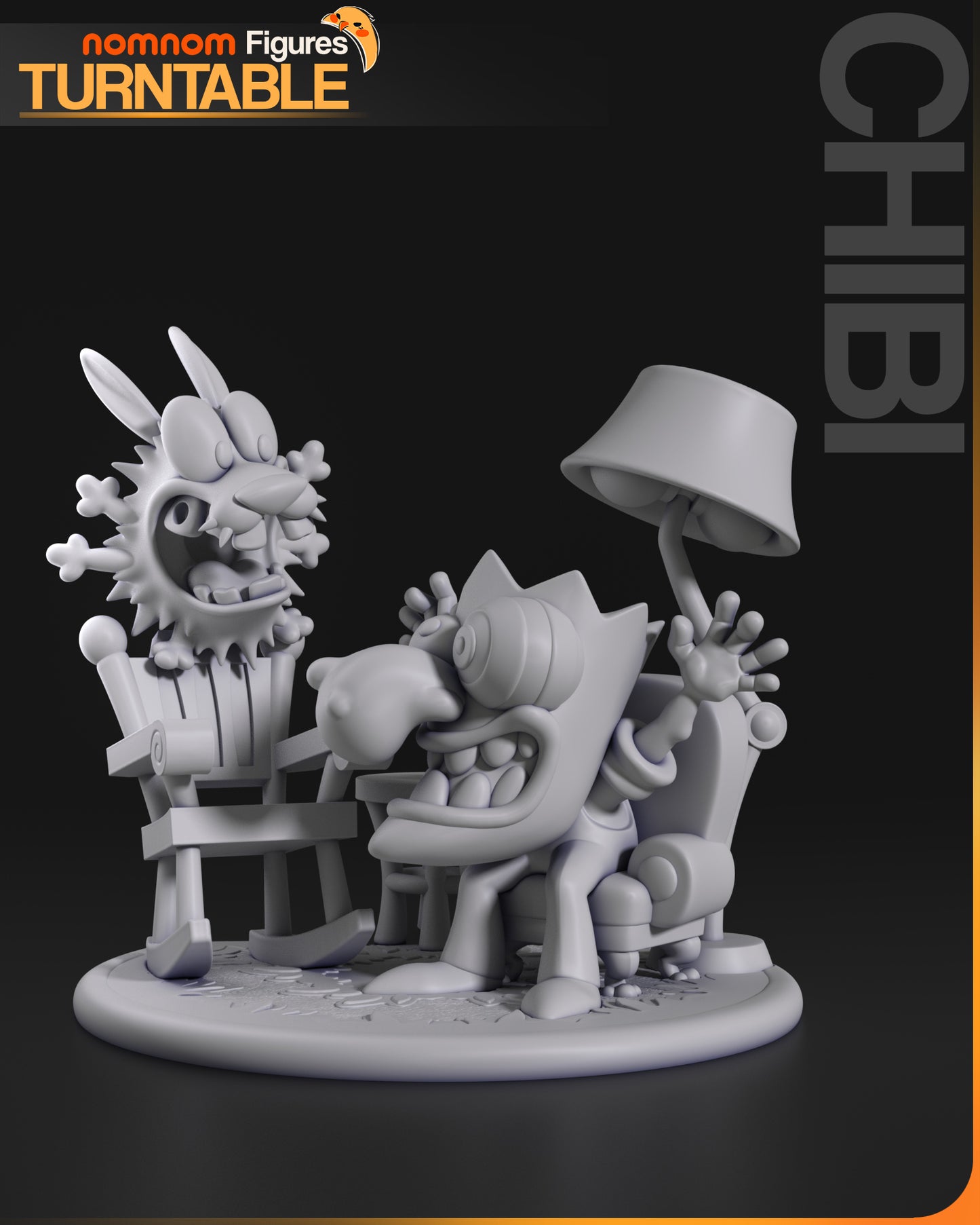 Nomnom Figures Chibi Courage the Cowardly Dog