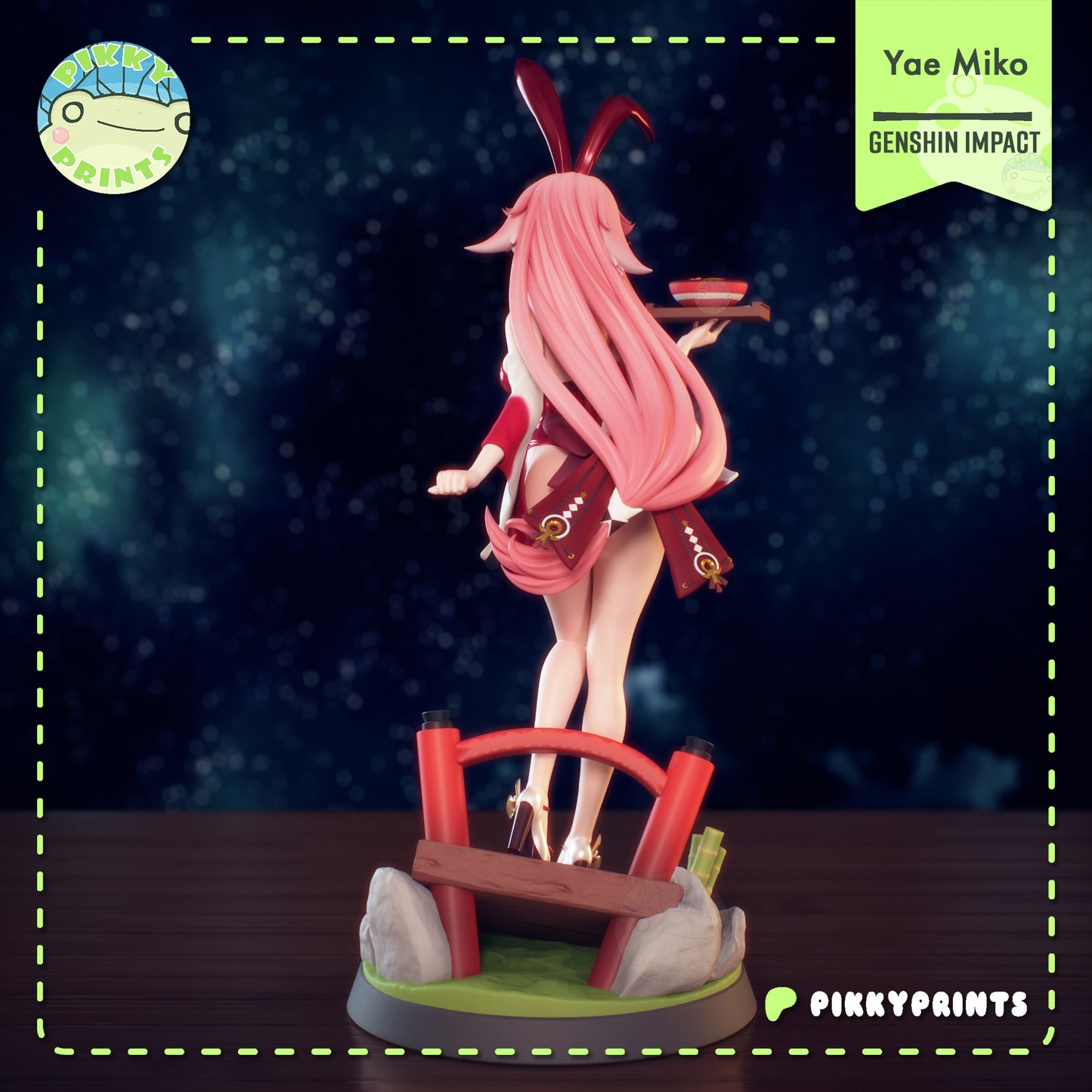 Pikky Prints Bunny Yae Miko - Genshin Impact